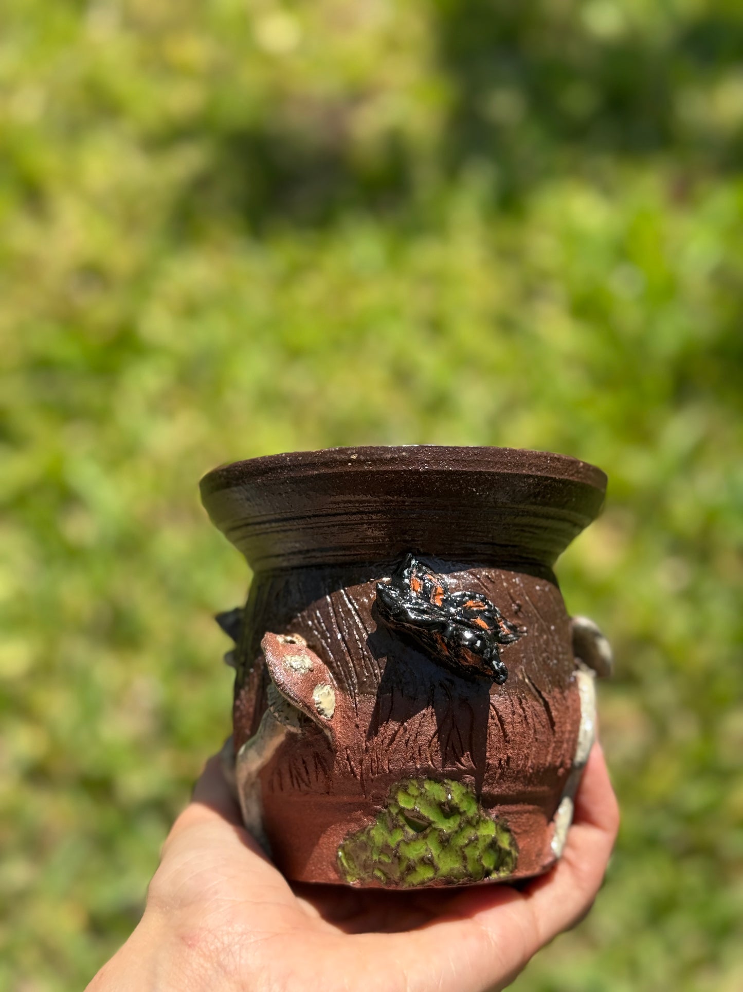 Butterfly mushroom mug