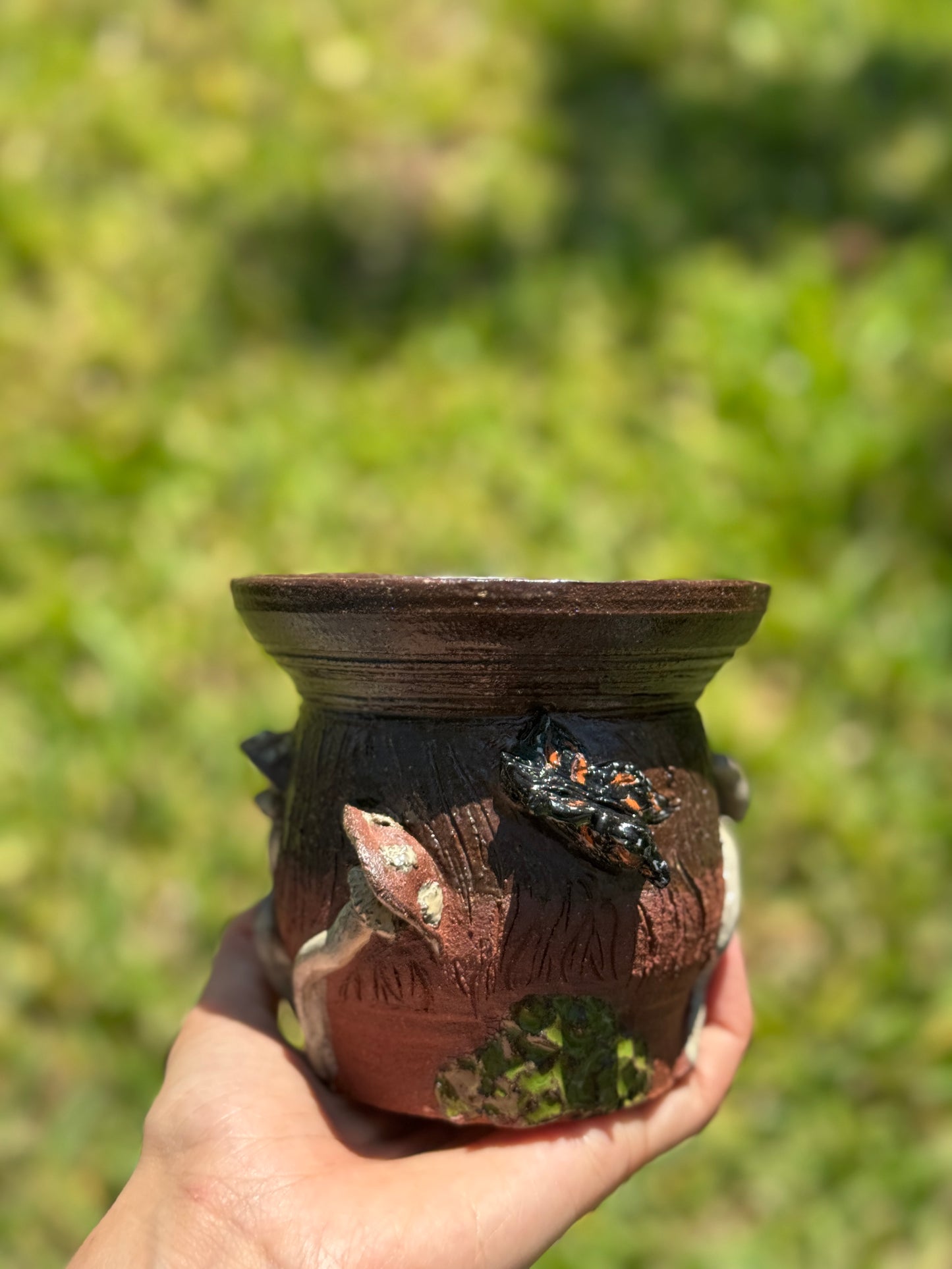 Butterfly mushroom mug