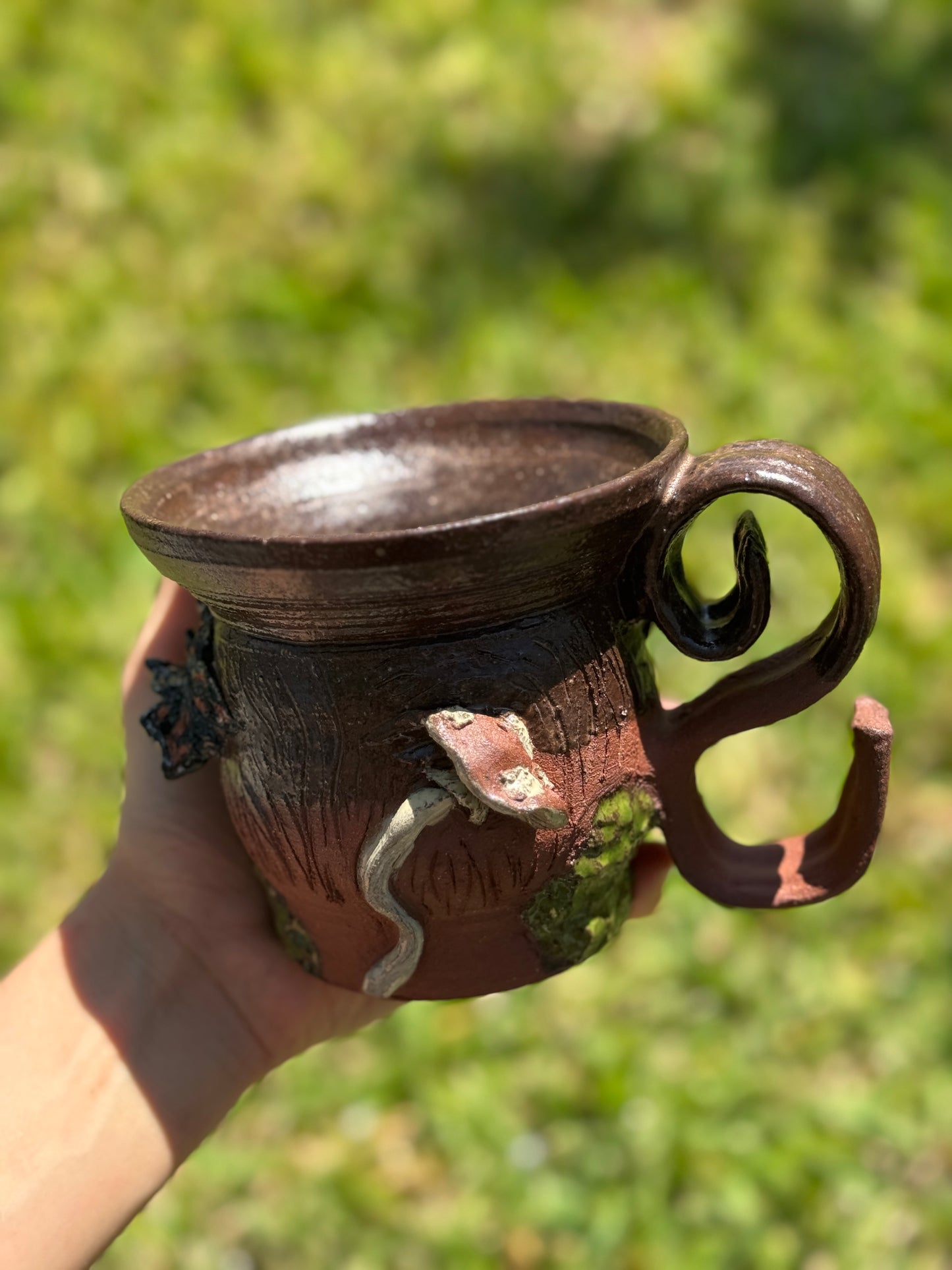 Butterfly mushroom mug