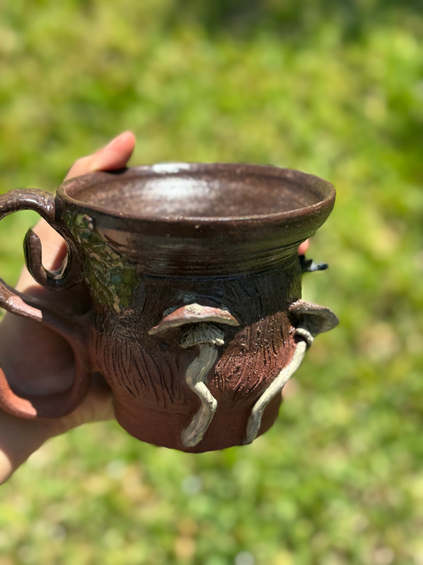Butterfly mushroom mug