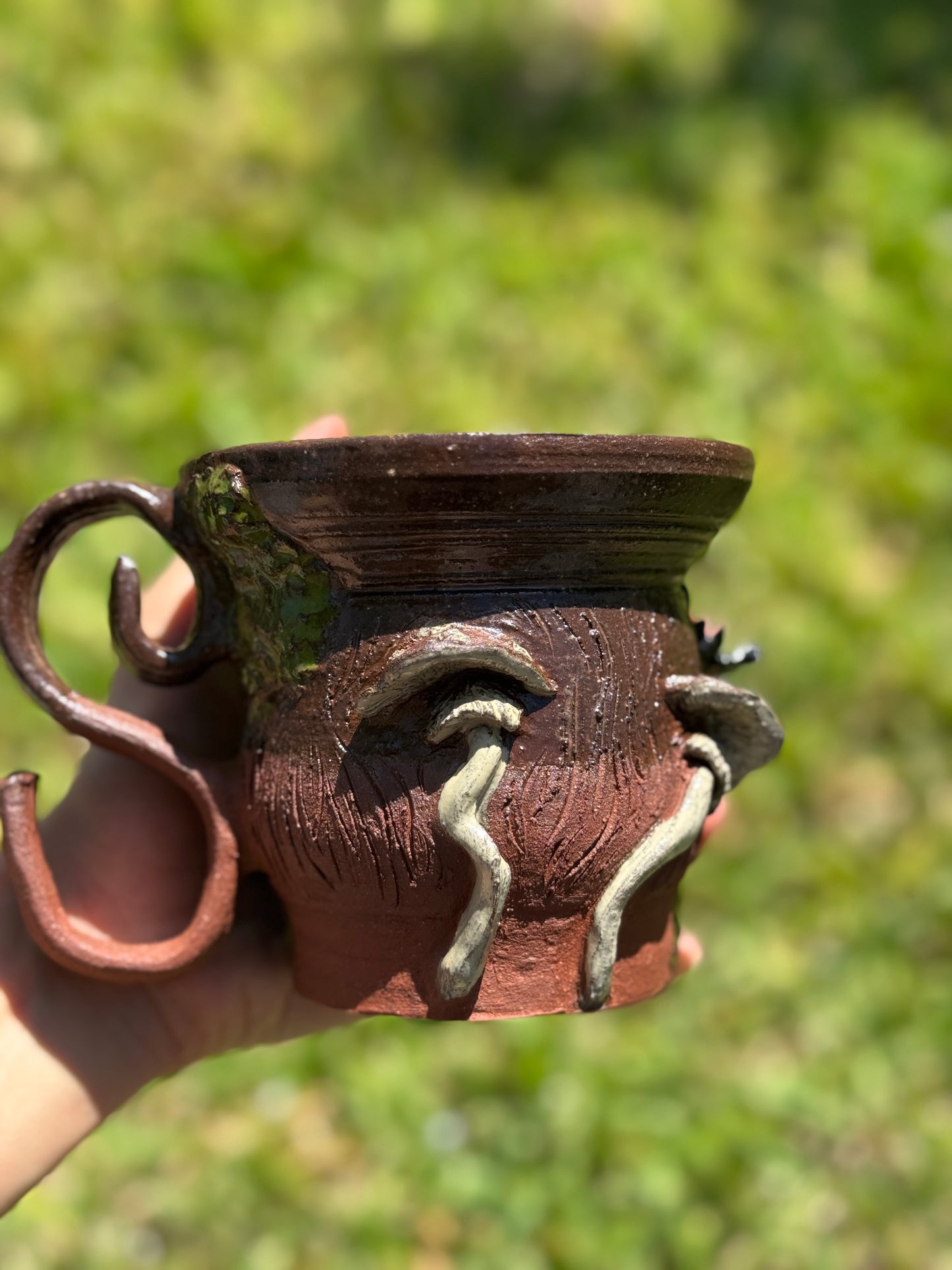 Butterfly mushroom mug