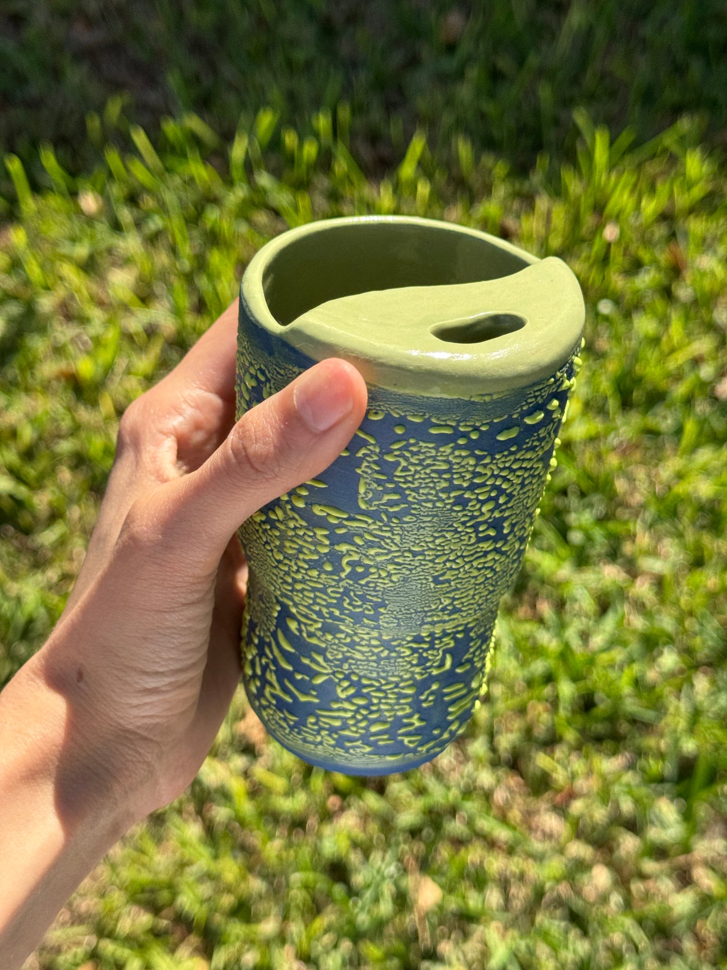 Green and Blue Crawl mug