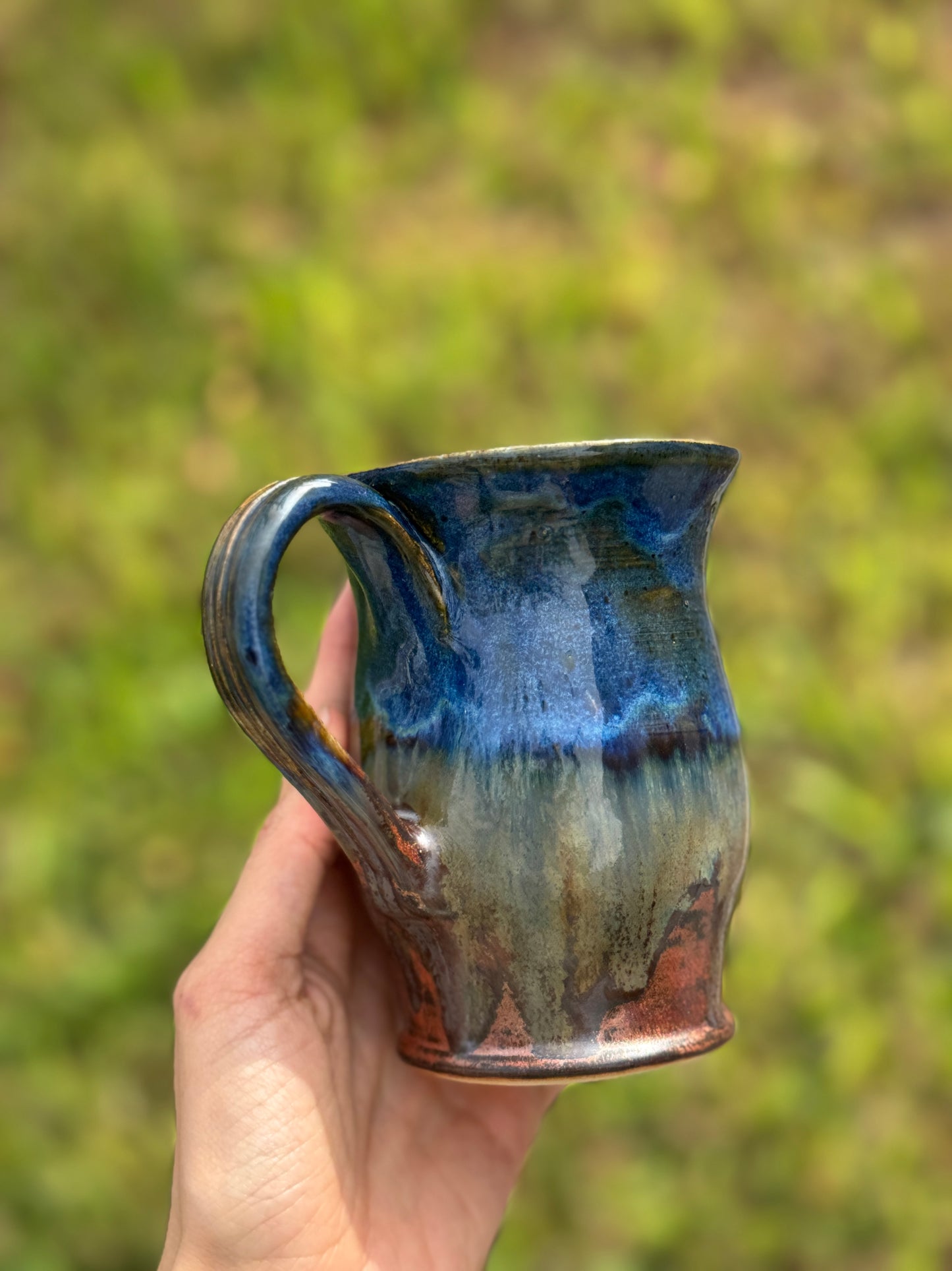 Deep Blue and Copper Mug