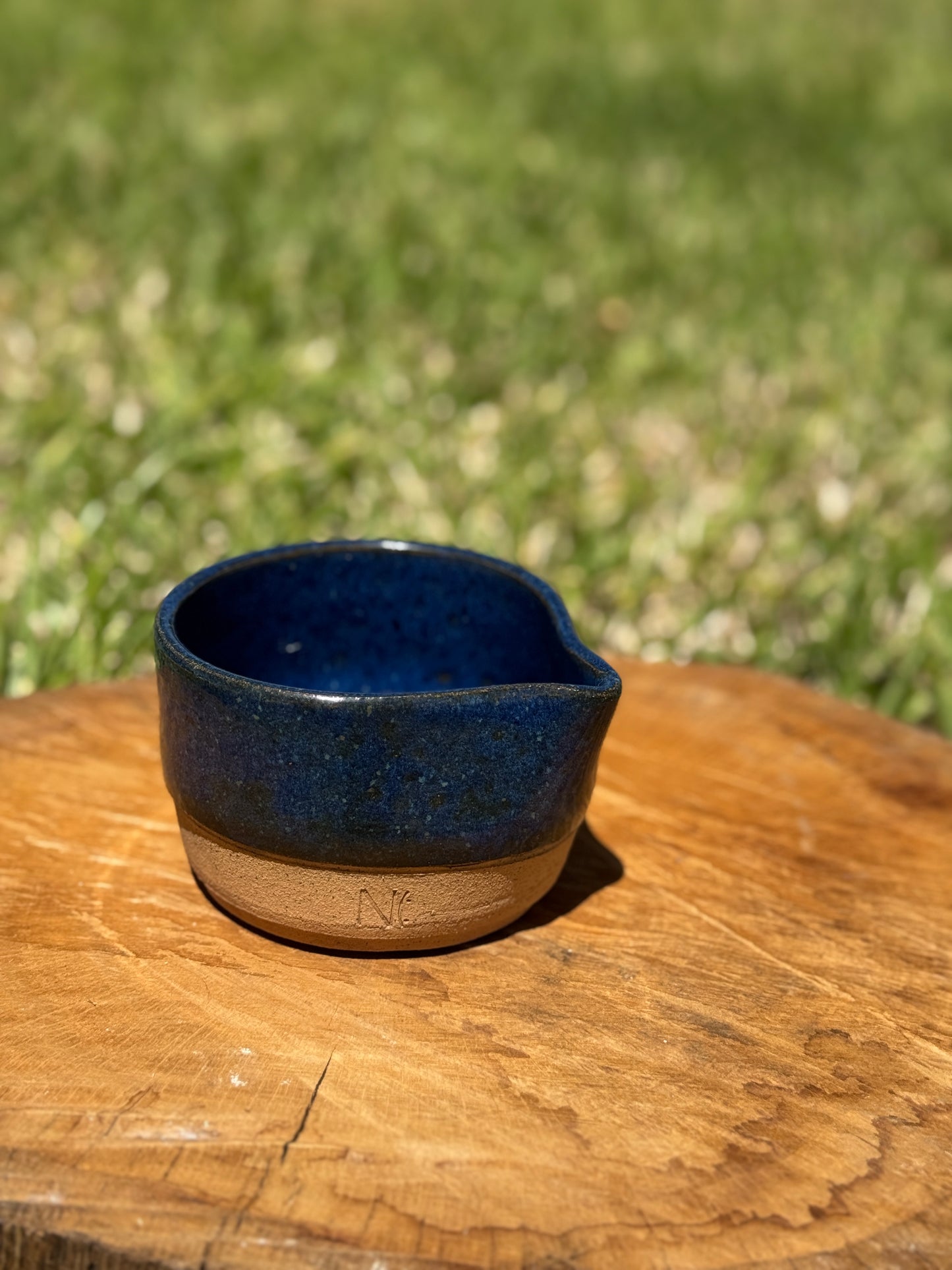 Blue Speckled Clay Matcha Bowl