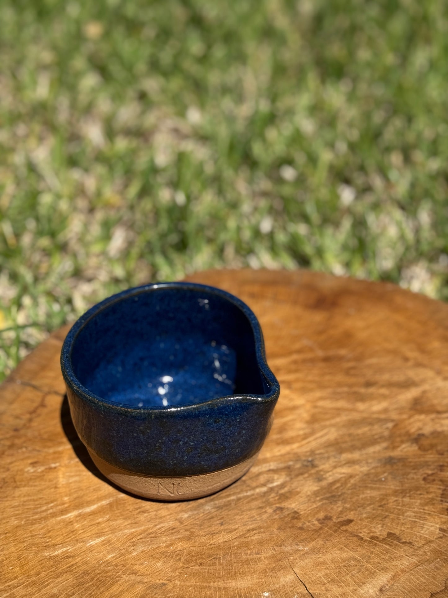 Blue Speckled Clay Matcha Bowl