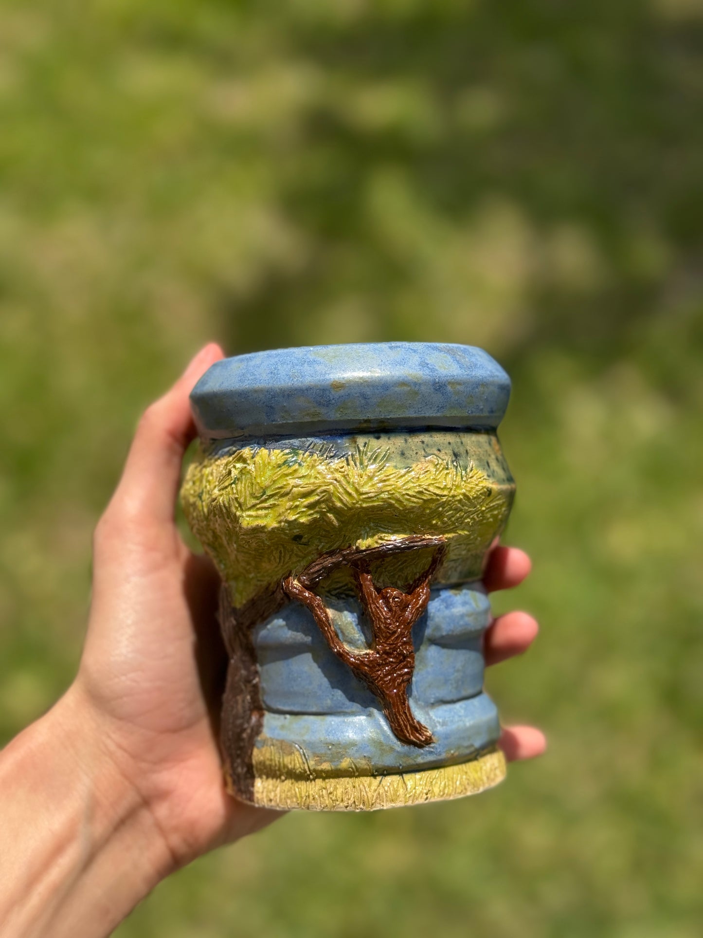 Animal Theme- Monkey Straw Travel Mug