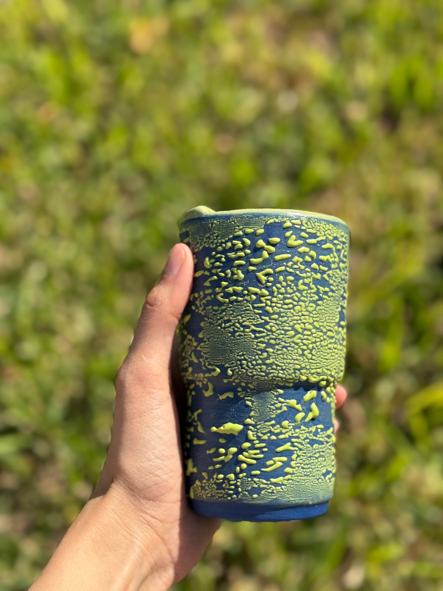 Green and Blue Crawl mug