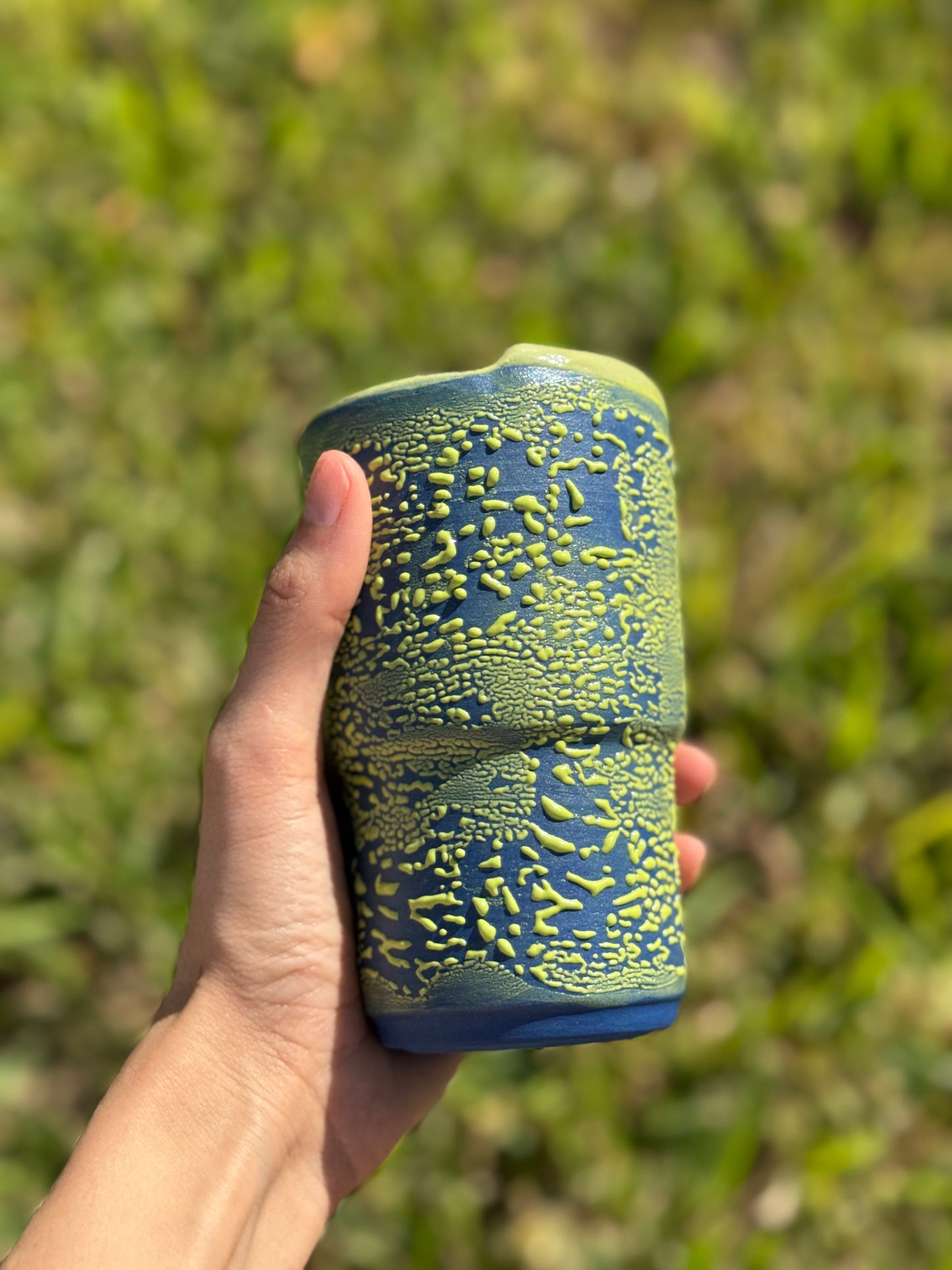 Green and Blue Crawl mug
