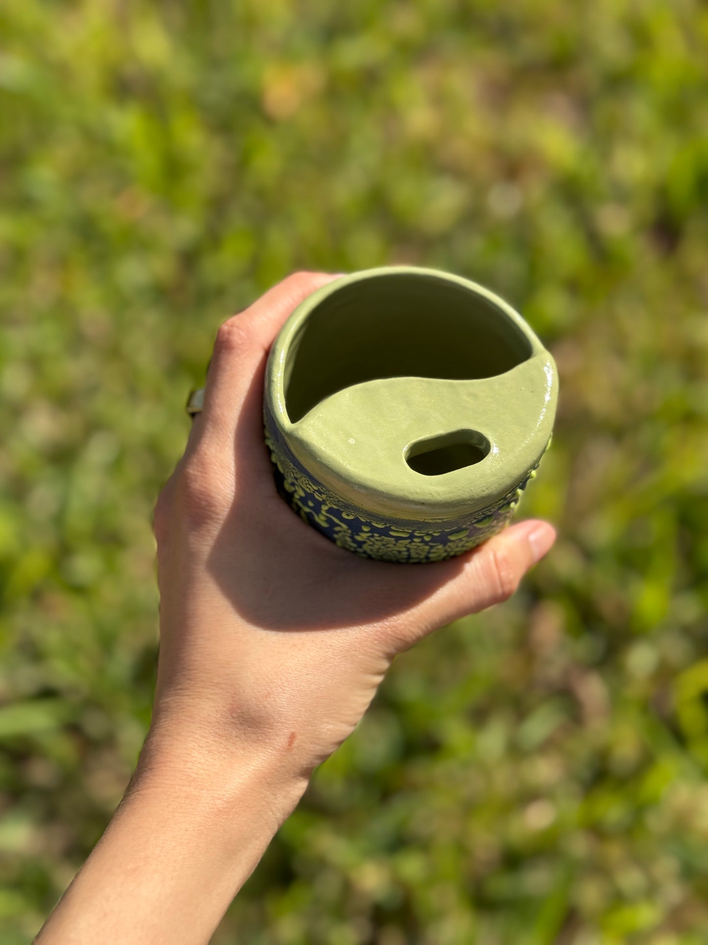 Green and Blue Crawl mug
