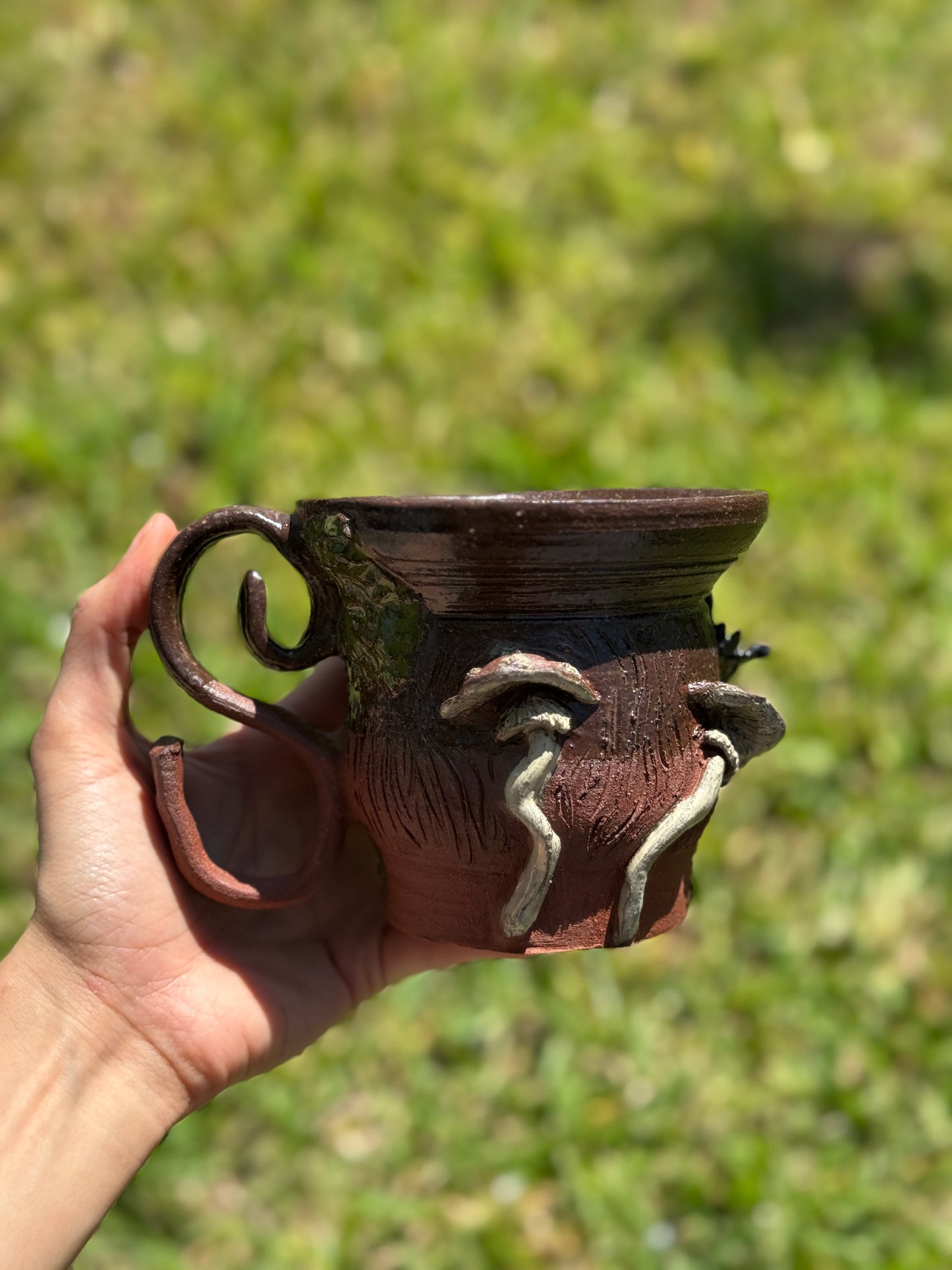 Butterfly mushroom mug