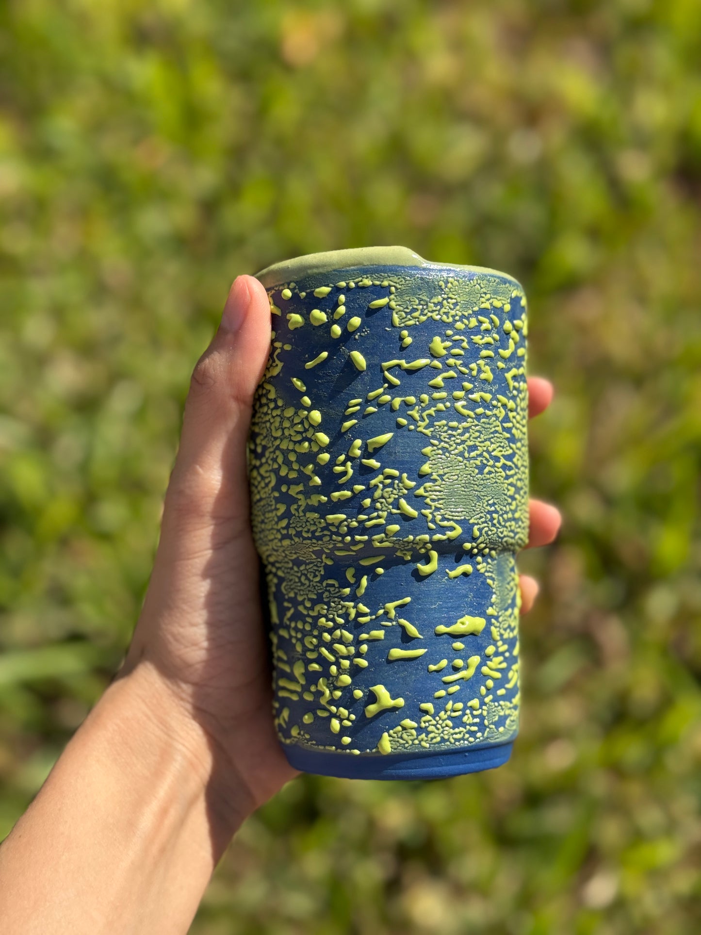Green and Blue Crawl mug