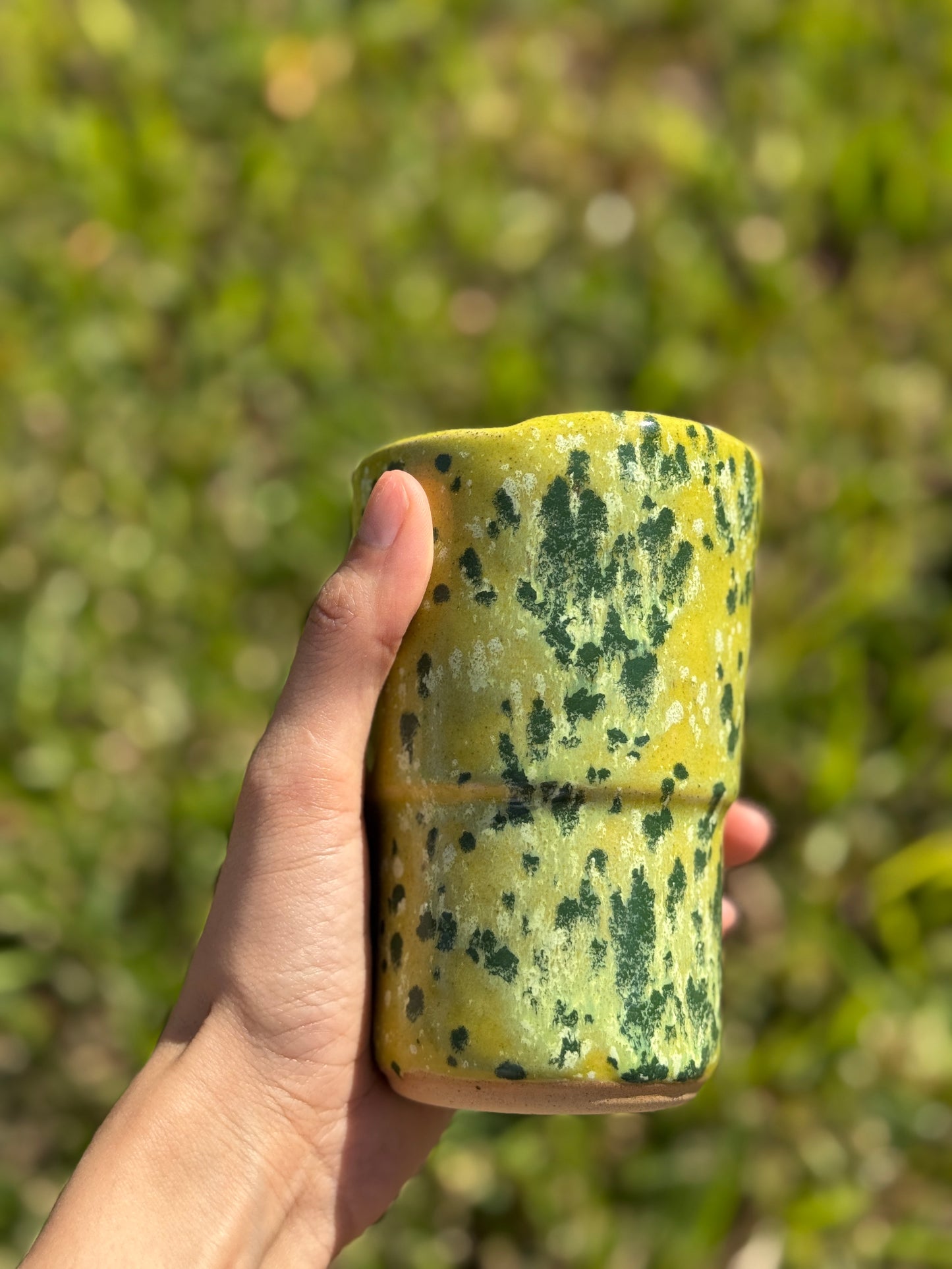 Funky green and yellow to go Mug