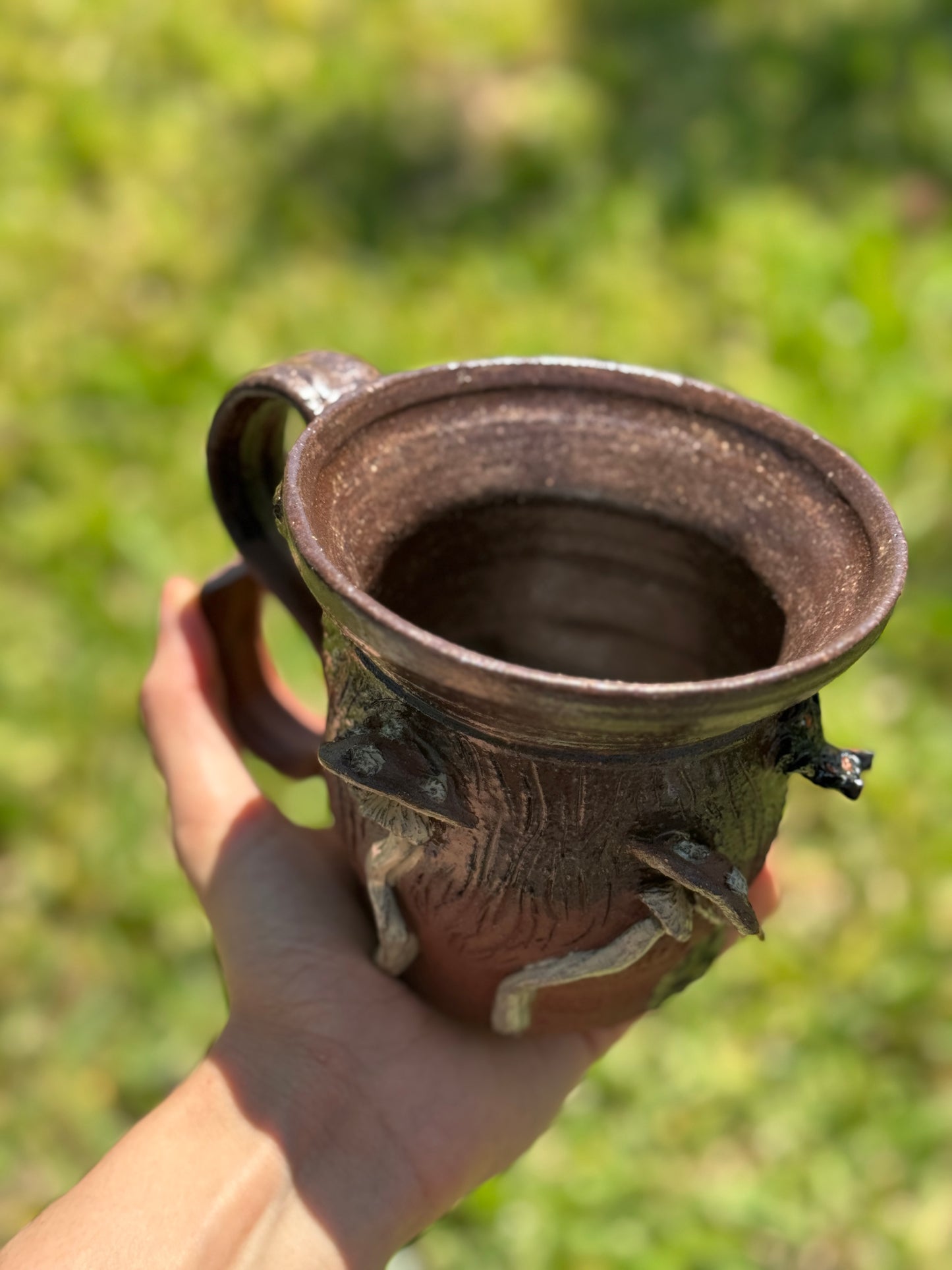 Butterfly mushroom mug