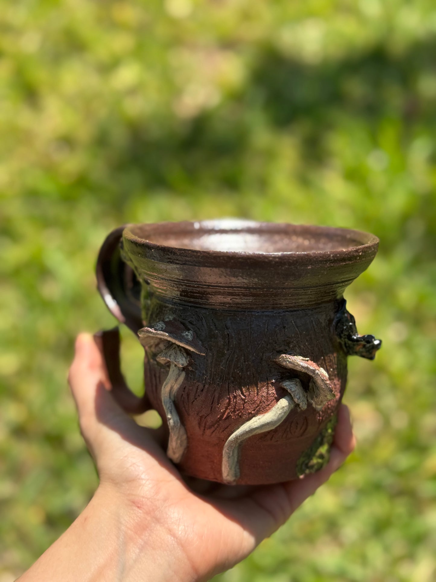 Butterfly mushroom mug