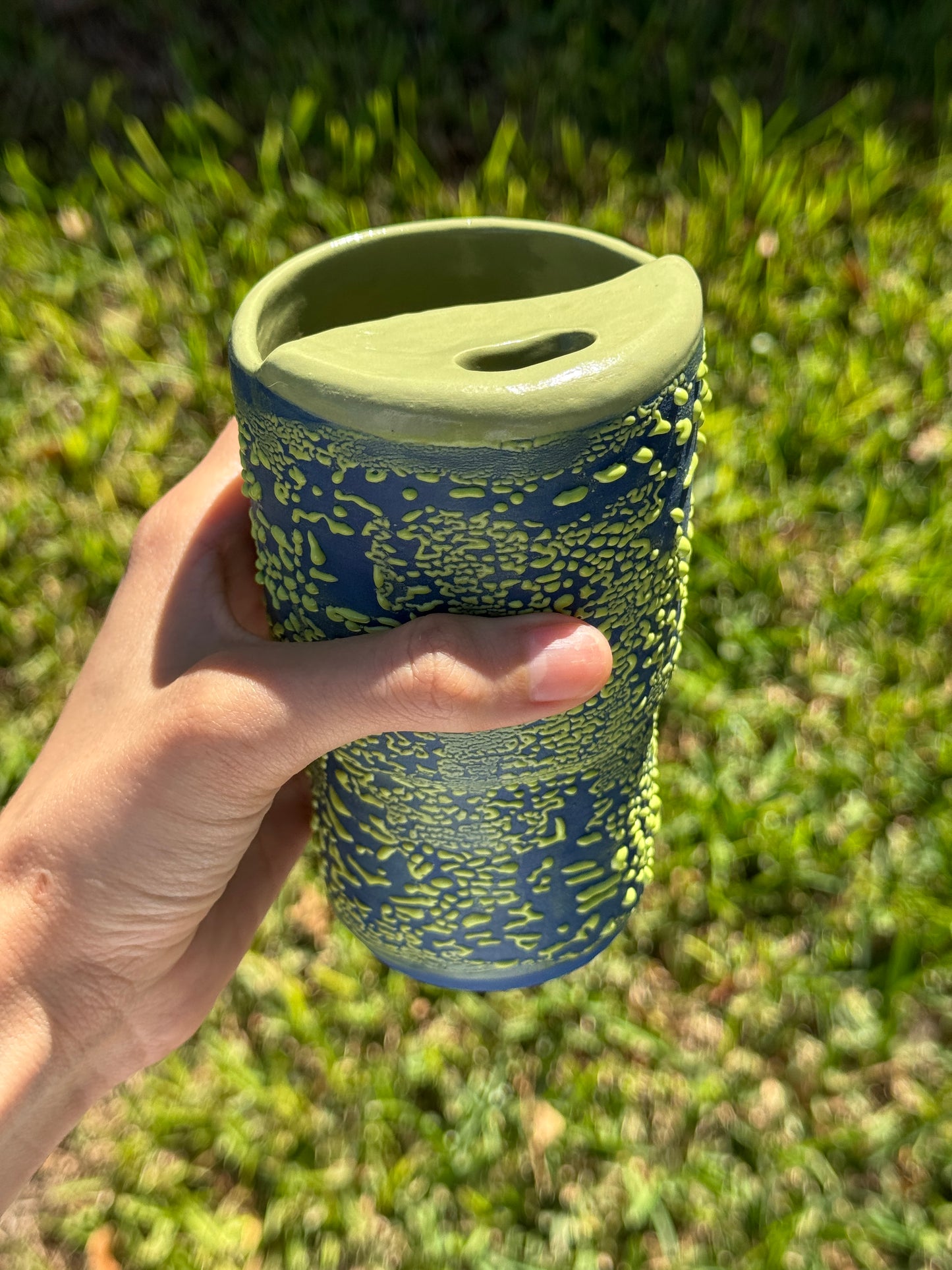 Green and Blue Crawl mug