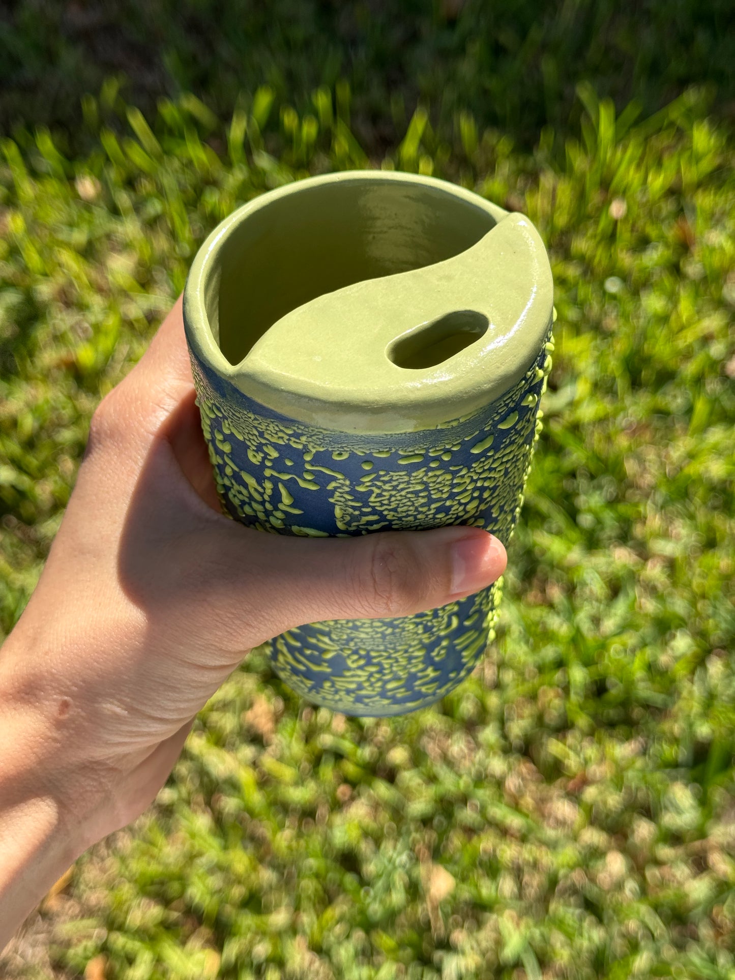 Green and Blue Crawl mug