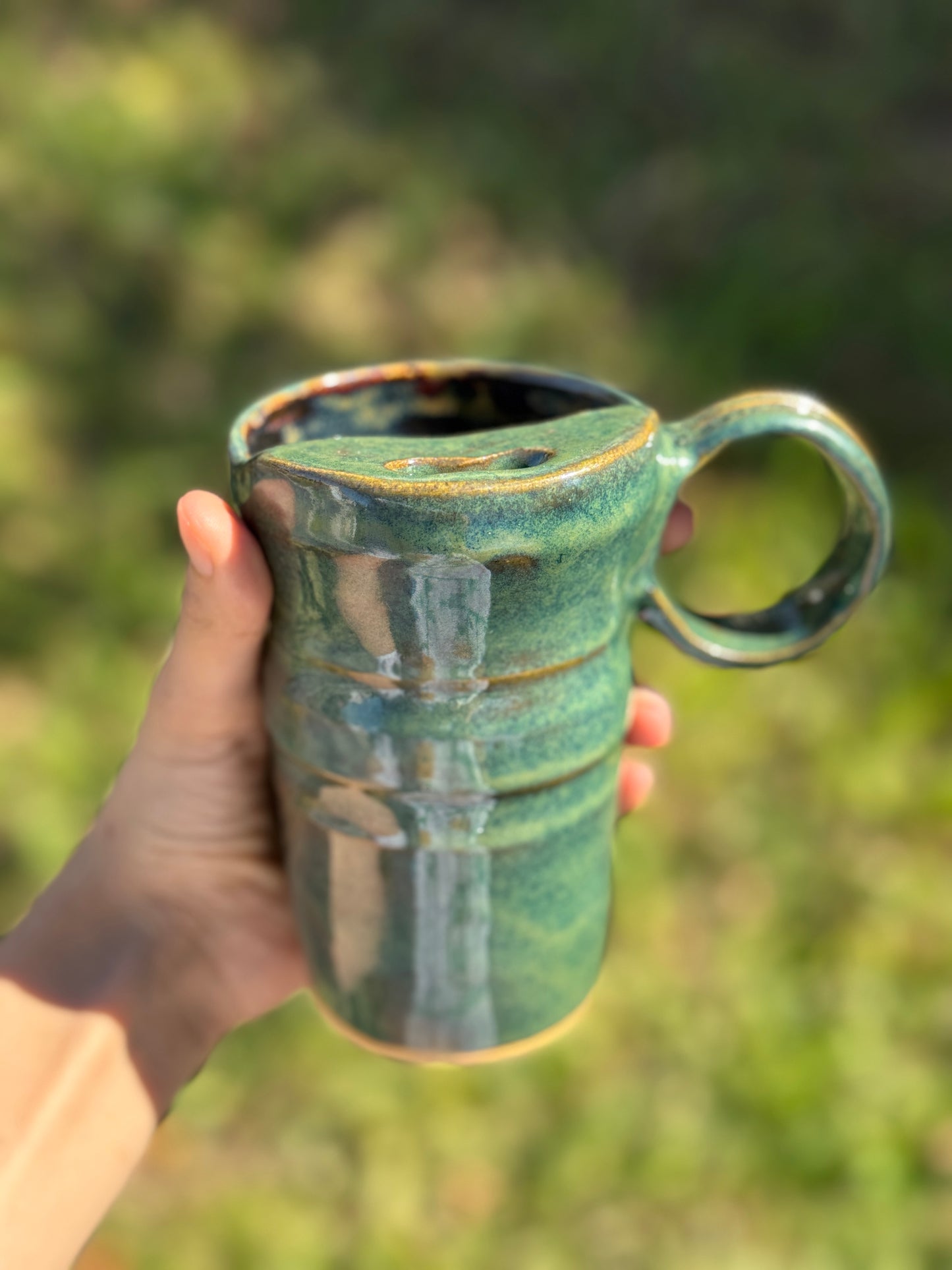 Green travel mug