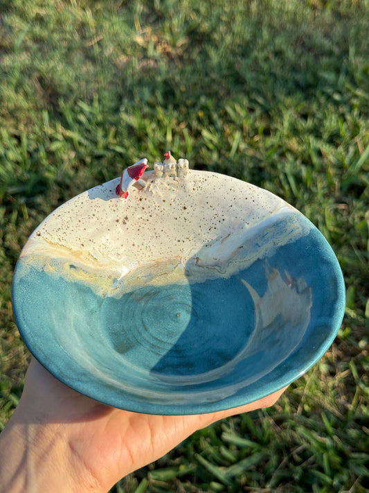 The Sand Castle Under the Beach Umbrella Plate