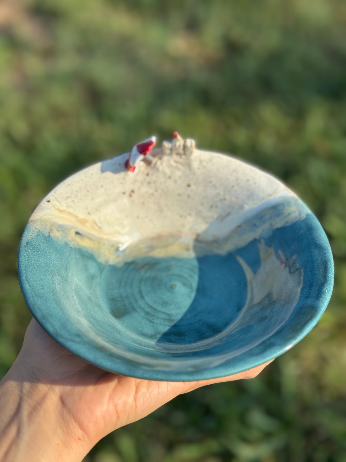 The Sand Castle Under the Beach Umbrella Plate