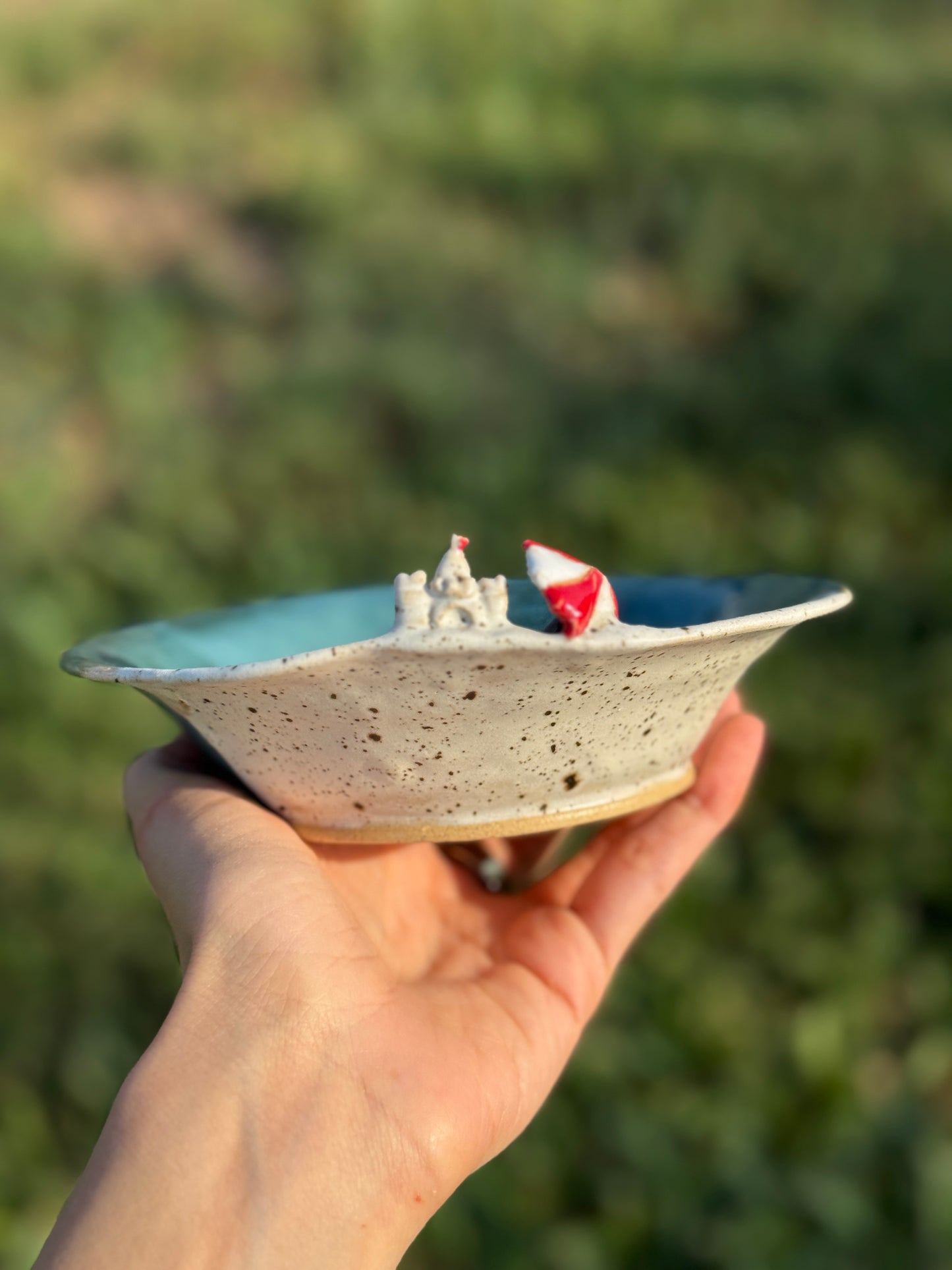 The Sand Castle Under the Beach Umbrella Plate