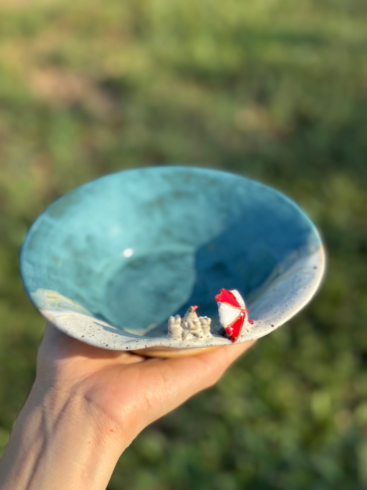The Sand Castle Under the Beach Umbrella Plate