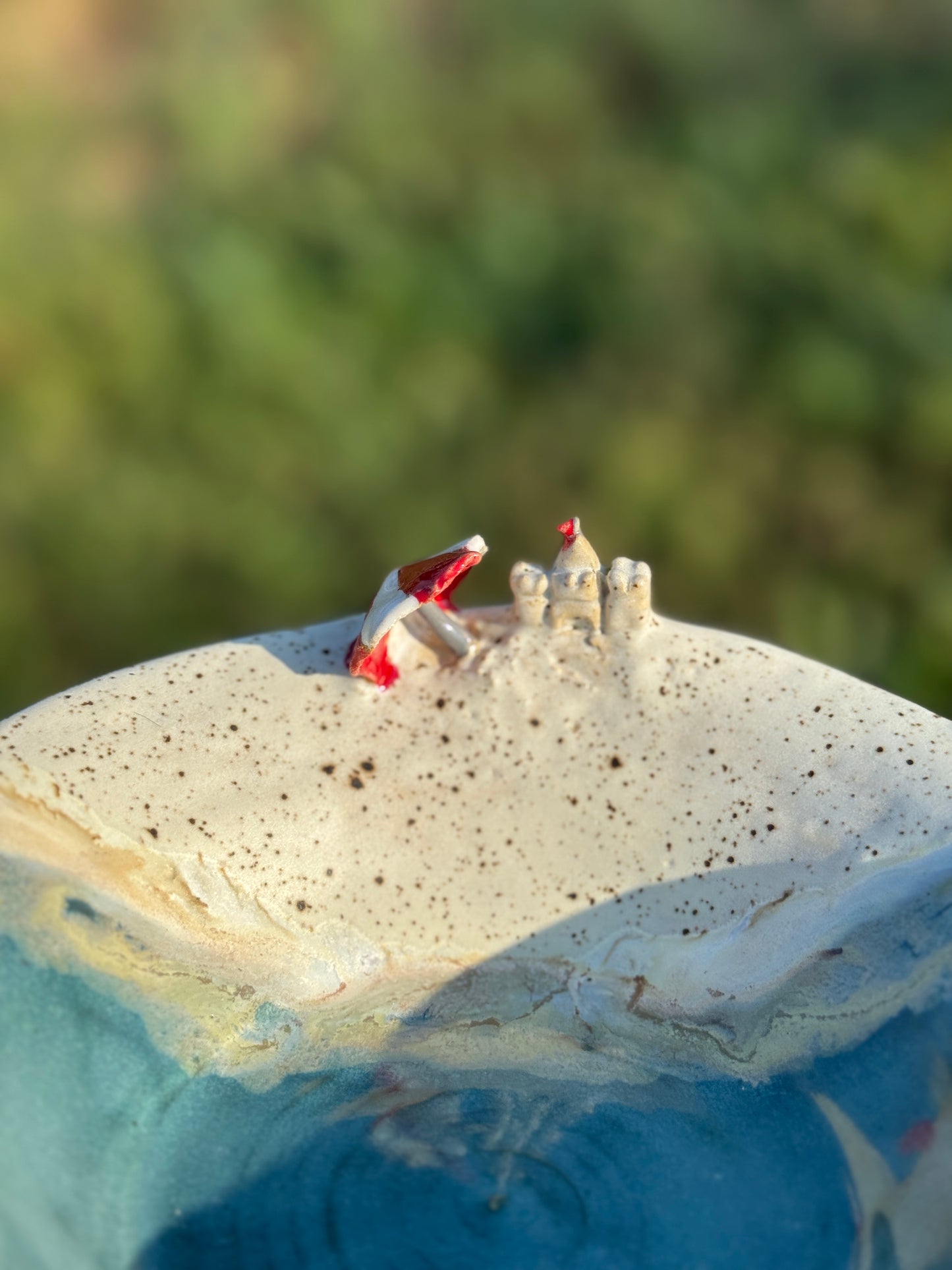 The Sand Castle Under the Beach Umbrella Plate