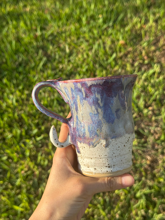 Speckle Drippy Blue Purple Mug