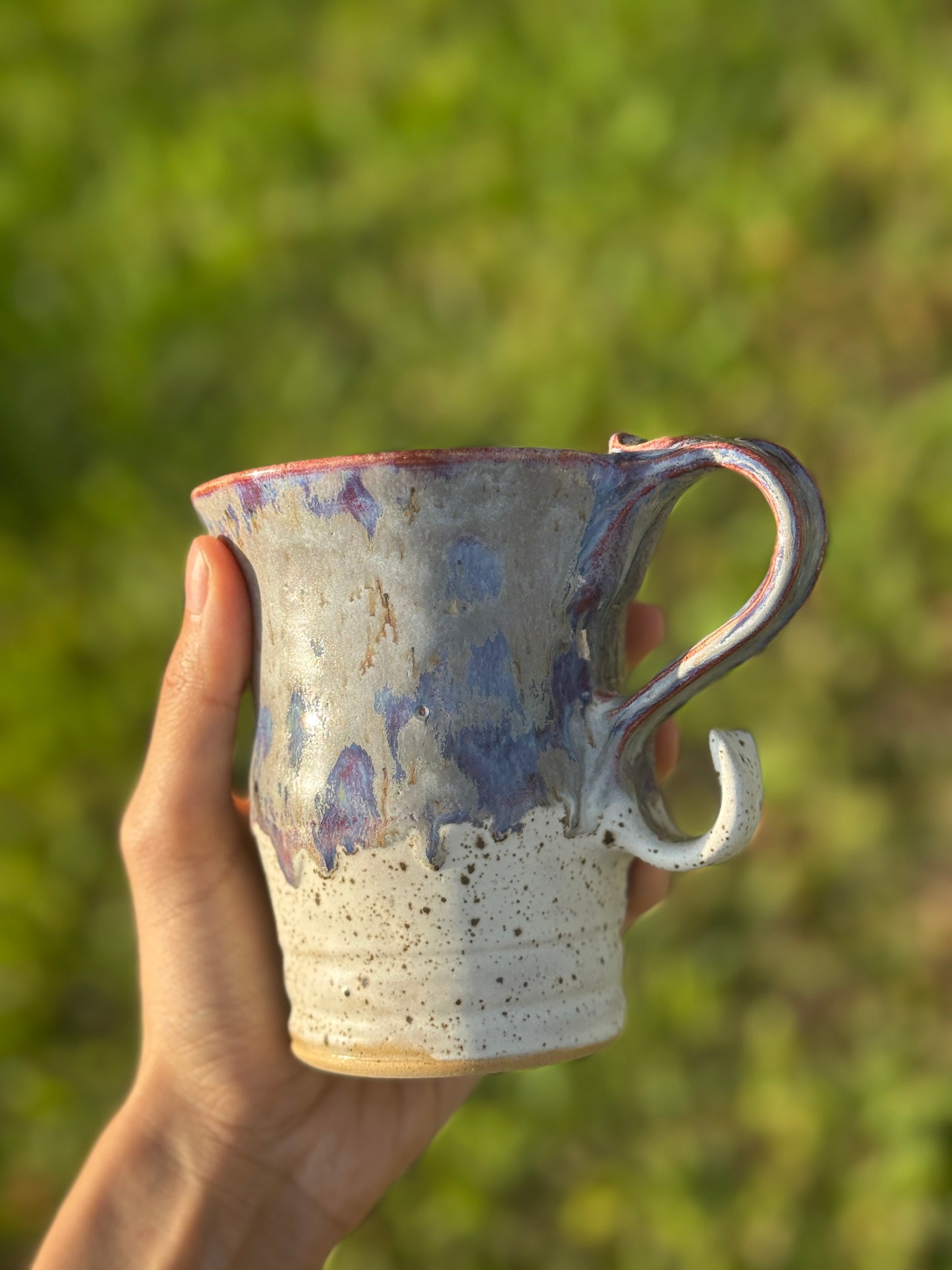 Speckle Drippy Blue Purple Mug
