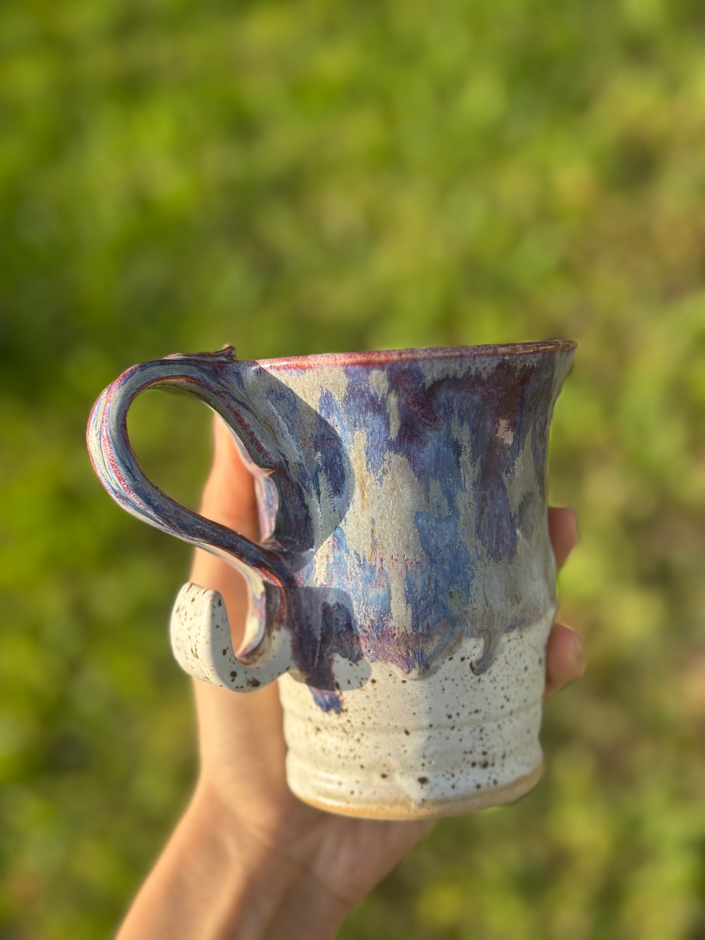 Speckle Drippy Blue Purple Mug