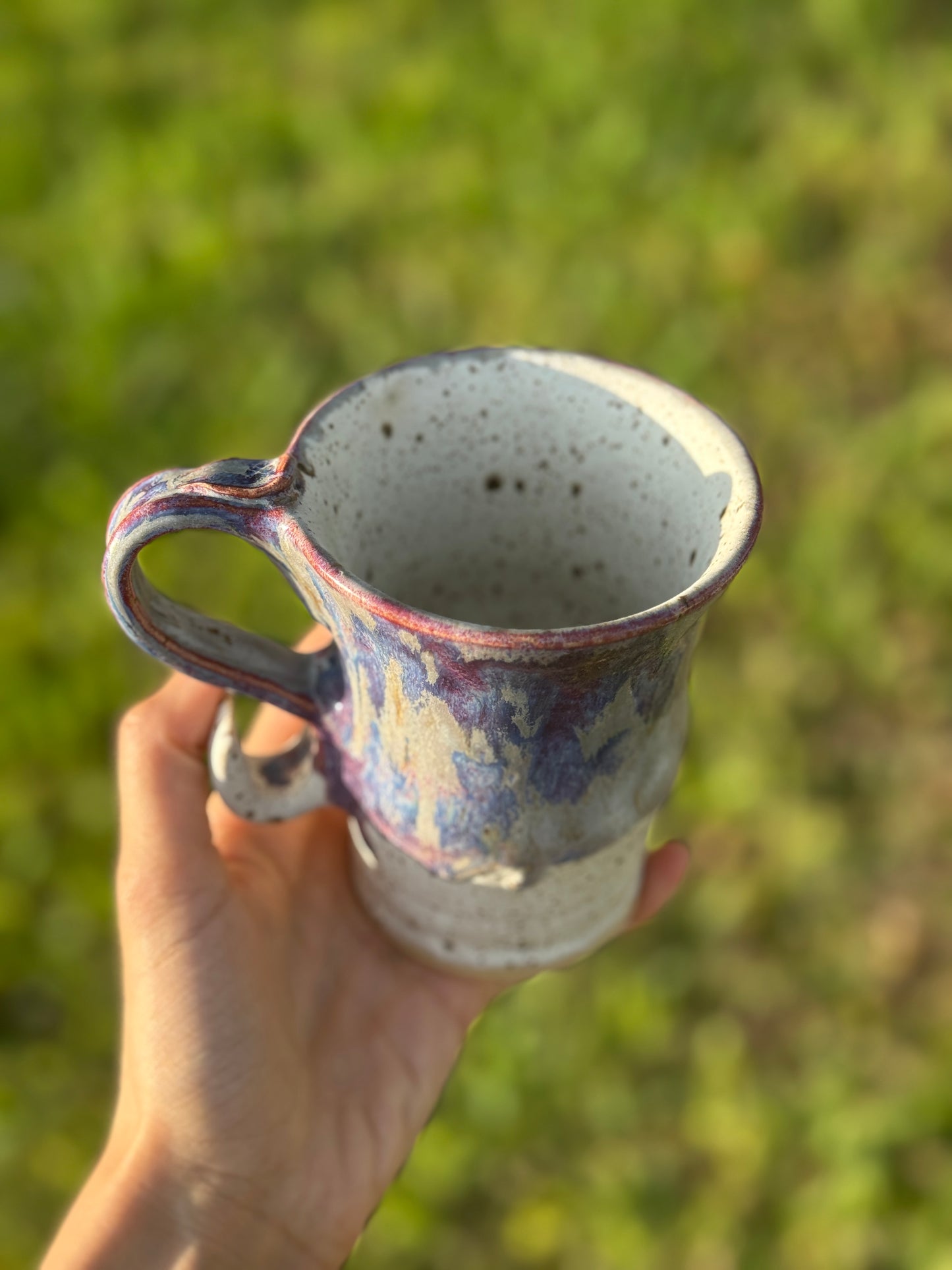Speckle Drippy Blue Purple Mug