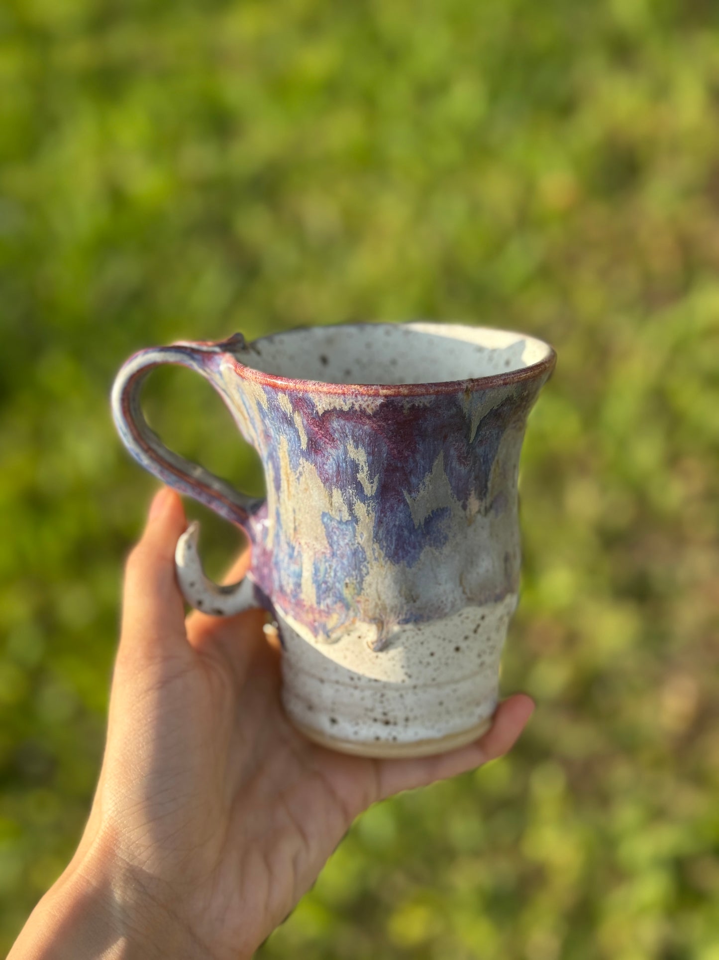 Speckle Drippy Blue Purple Mug