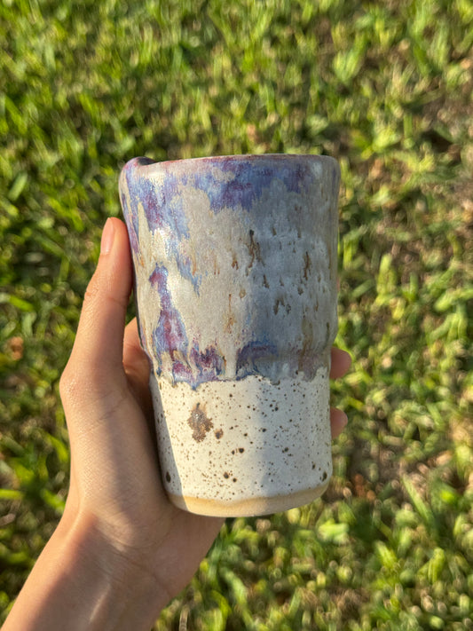 Drippy Blue/Purple  Speckle To go Mug