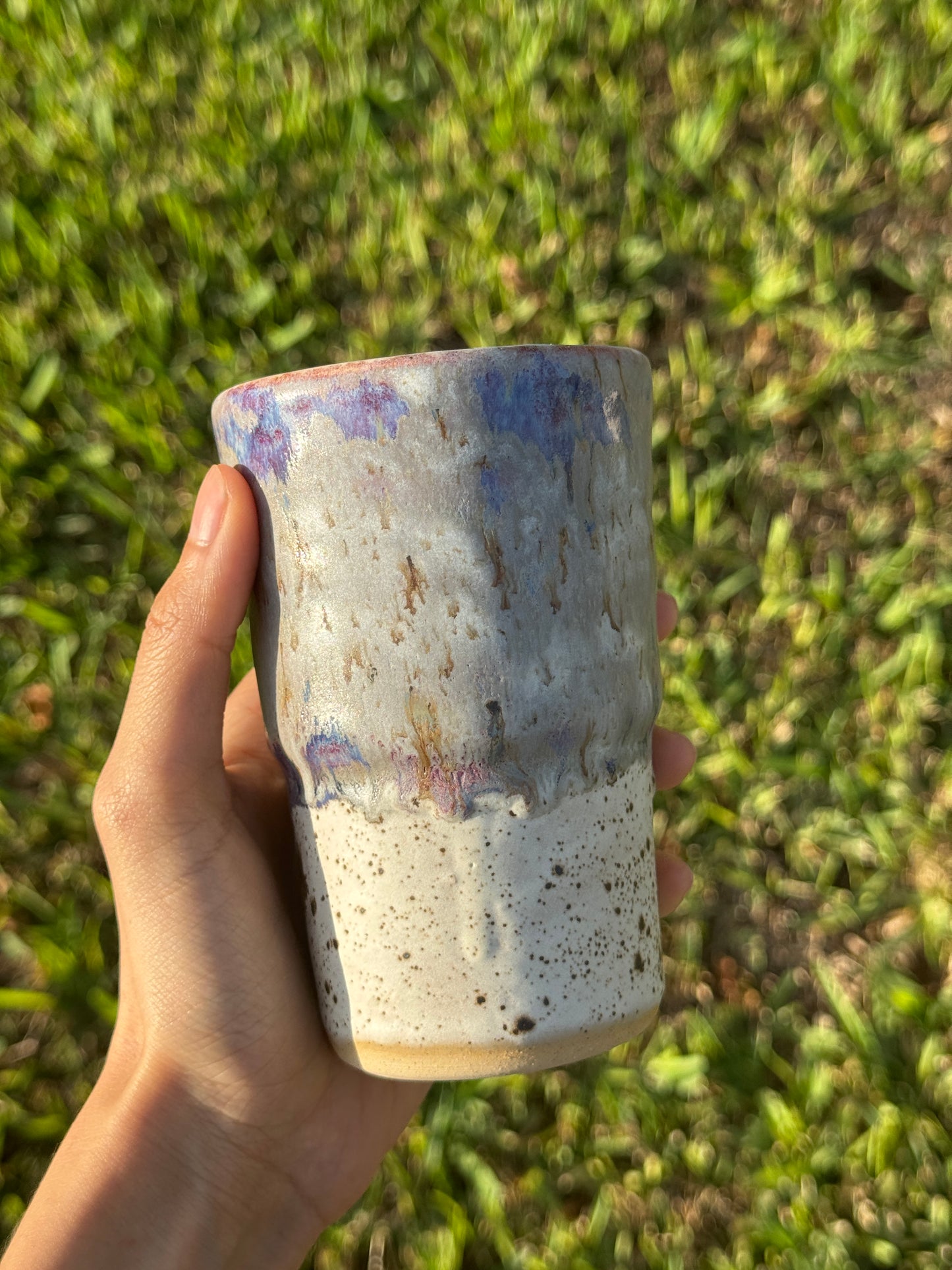 Drippy Blue/Purple  Speckle To go Mug