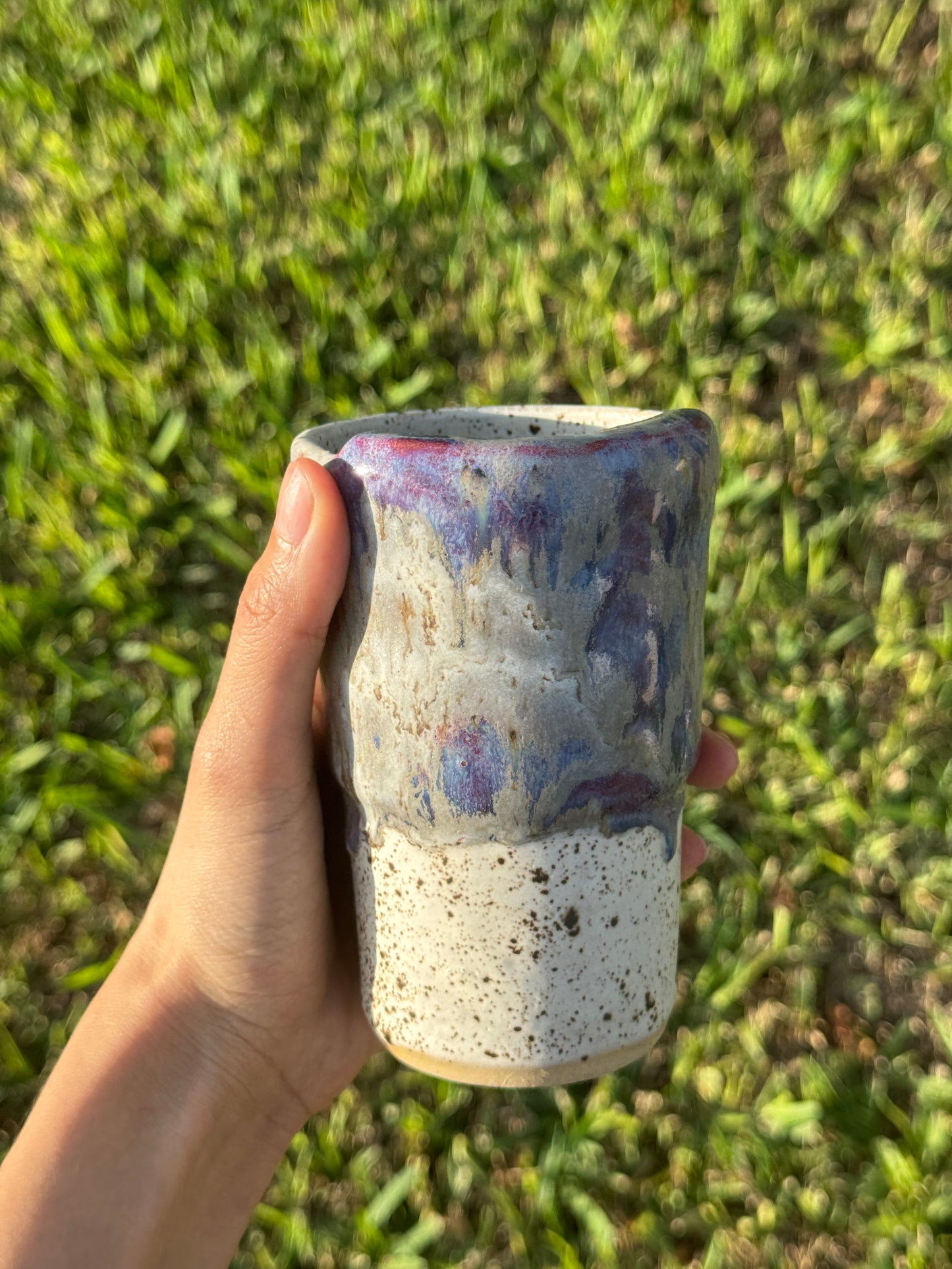 Drippy Blue/Purple  Speckle To go Mug