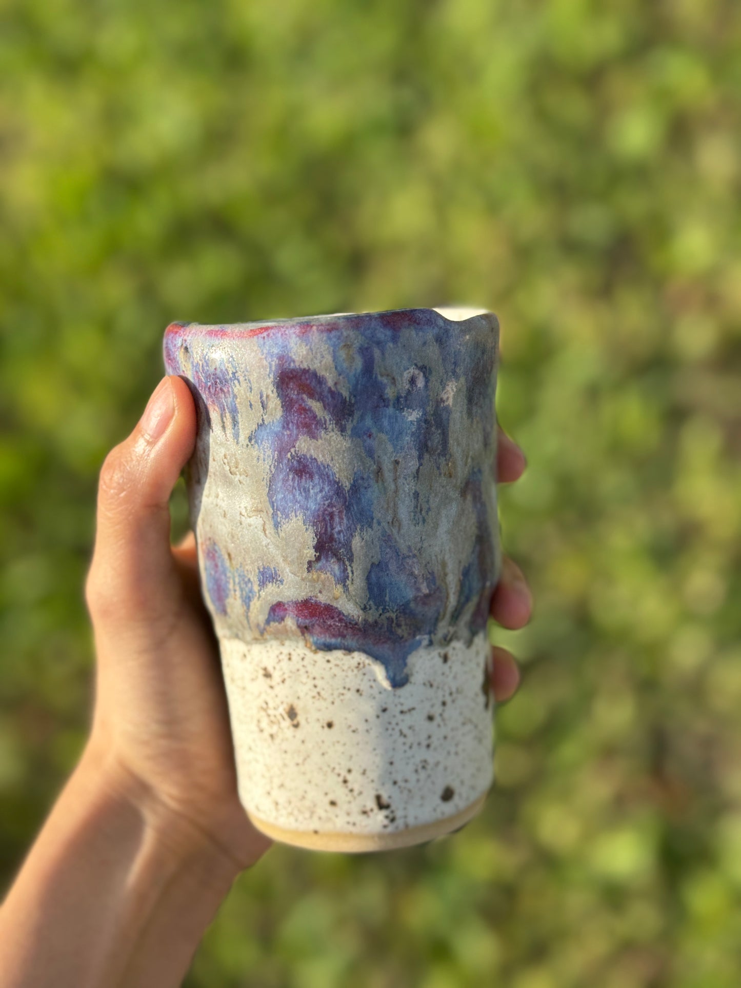 Drippy Blue/Purple  Speckle To go Mug
