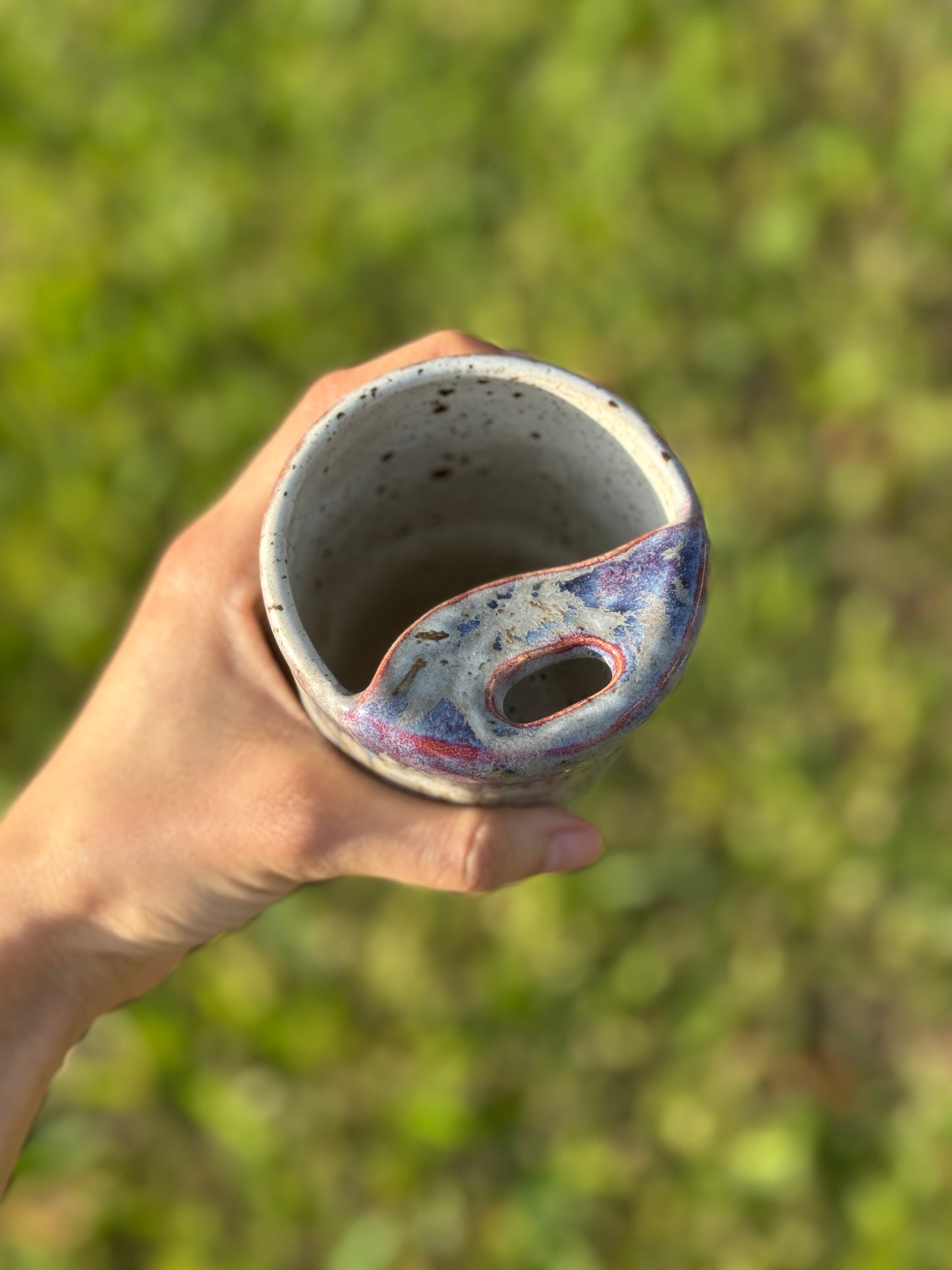 Drippy Blue/Purple  Speckle To go Mug
