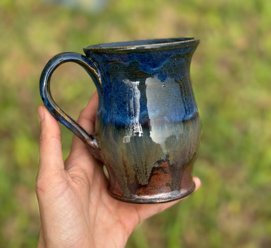 Deep Blue and Copper Mug