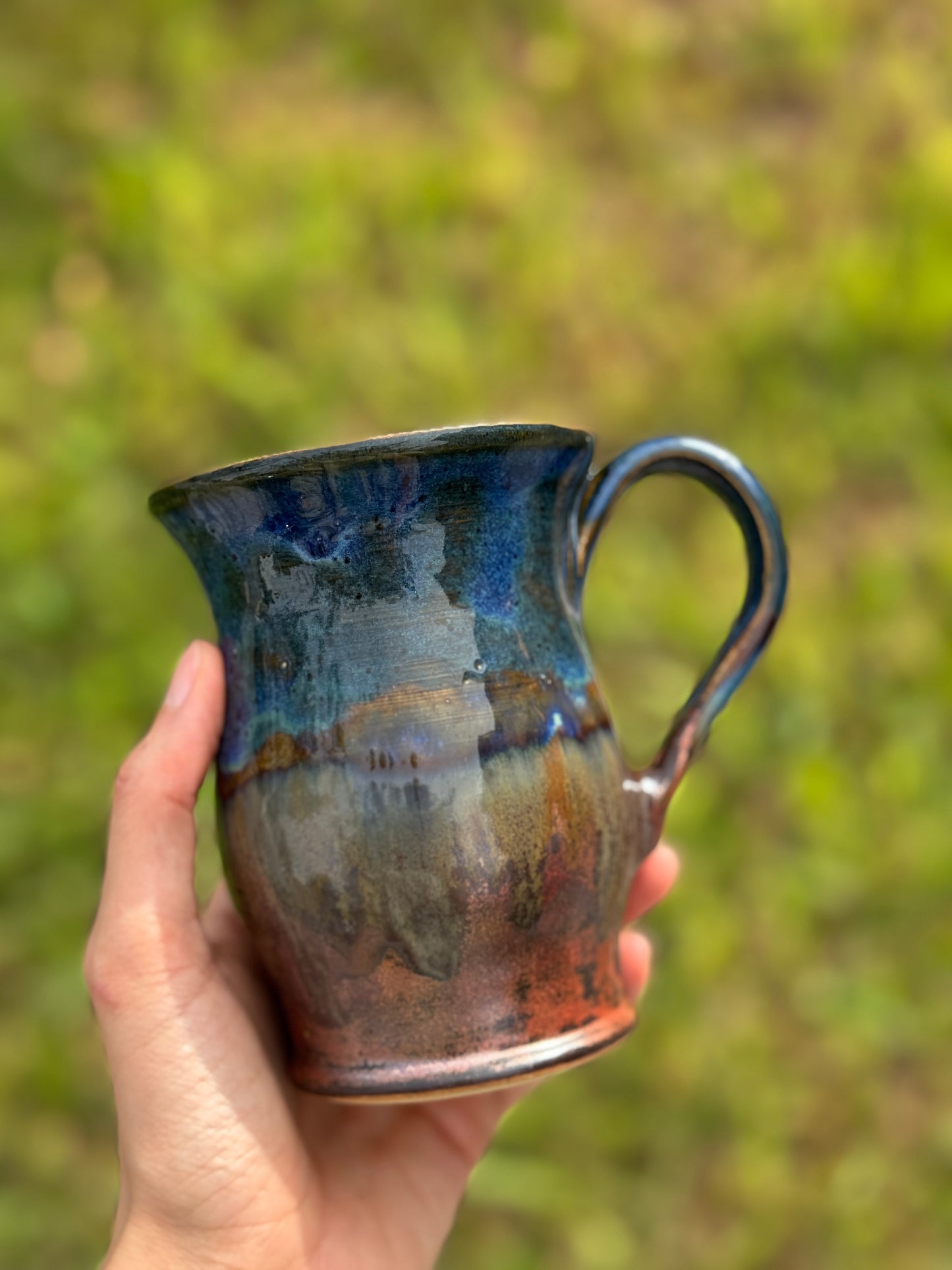Deep Blue and Copper Mug