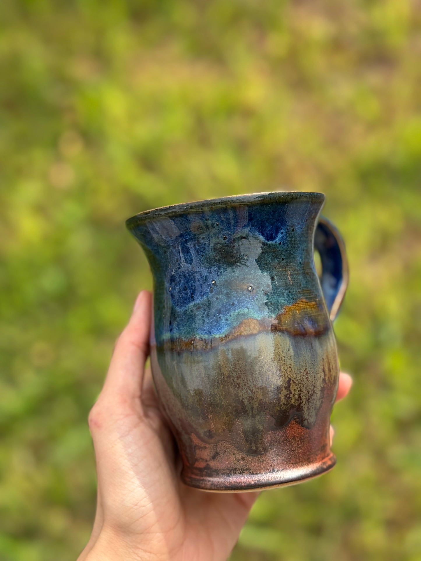 Deep Blue and Copper Mug