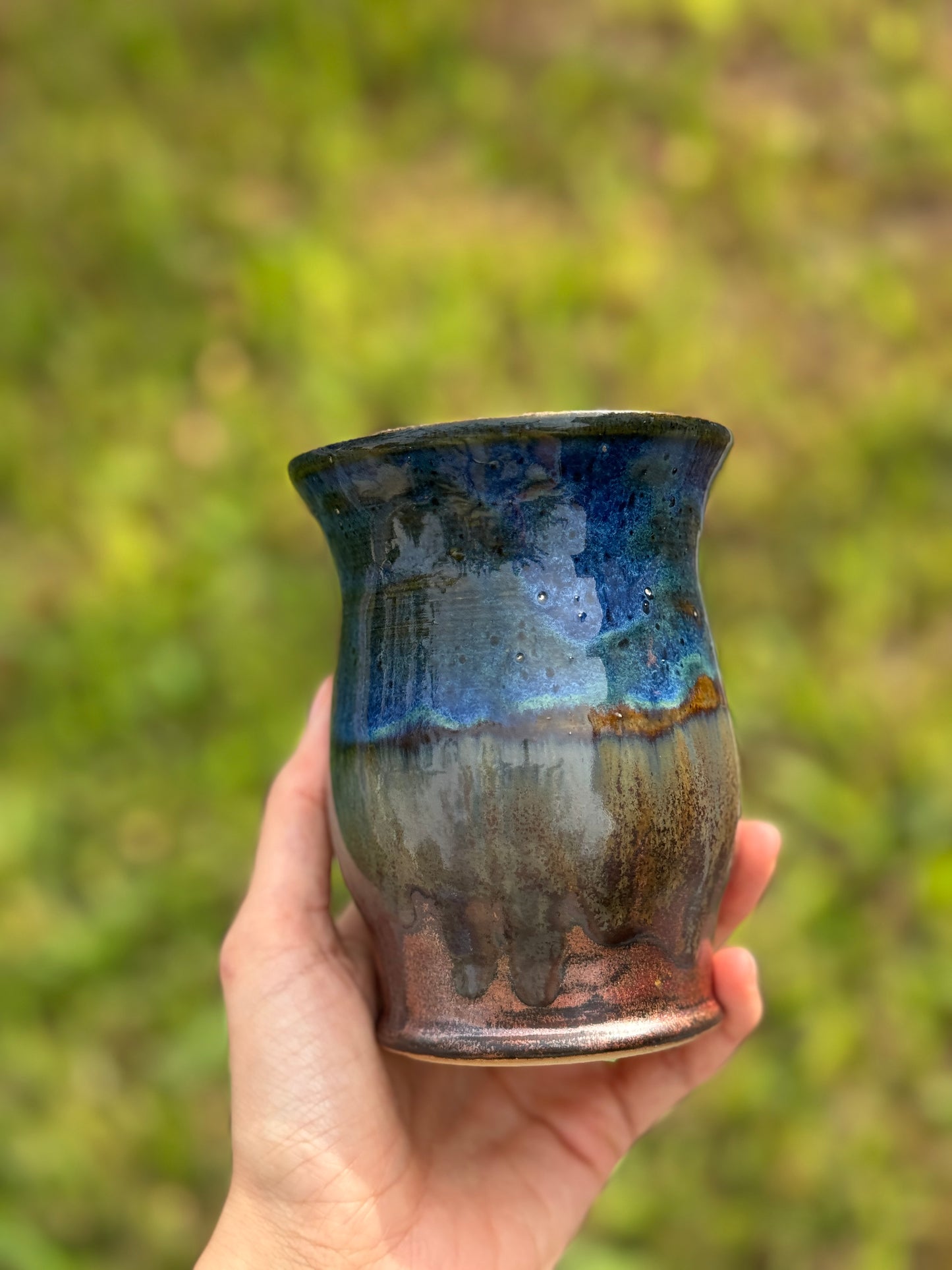Deep Blue and Copper Mug