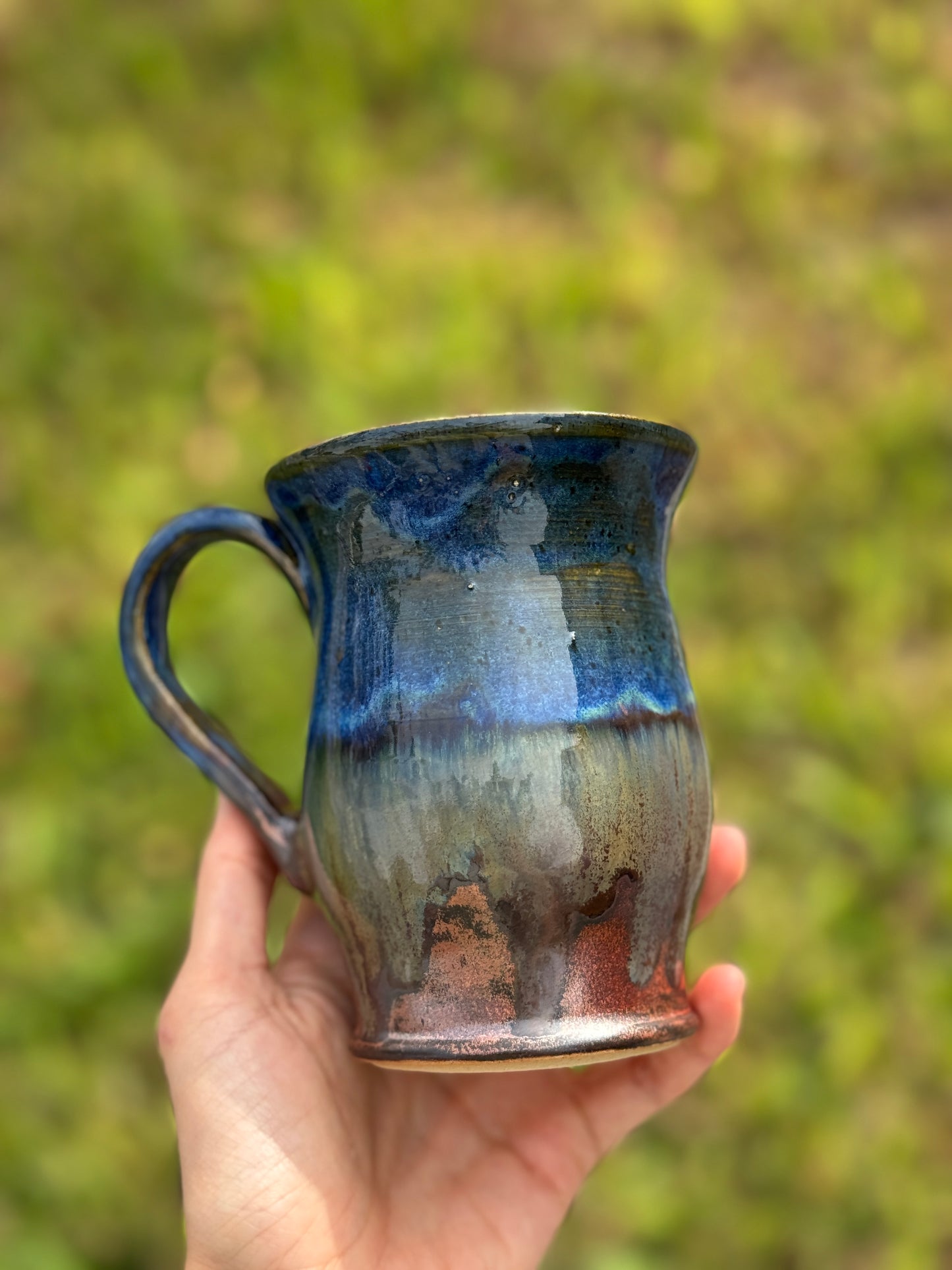 Deep Blue and Copper Mug