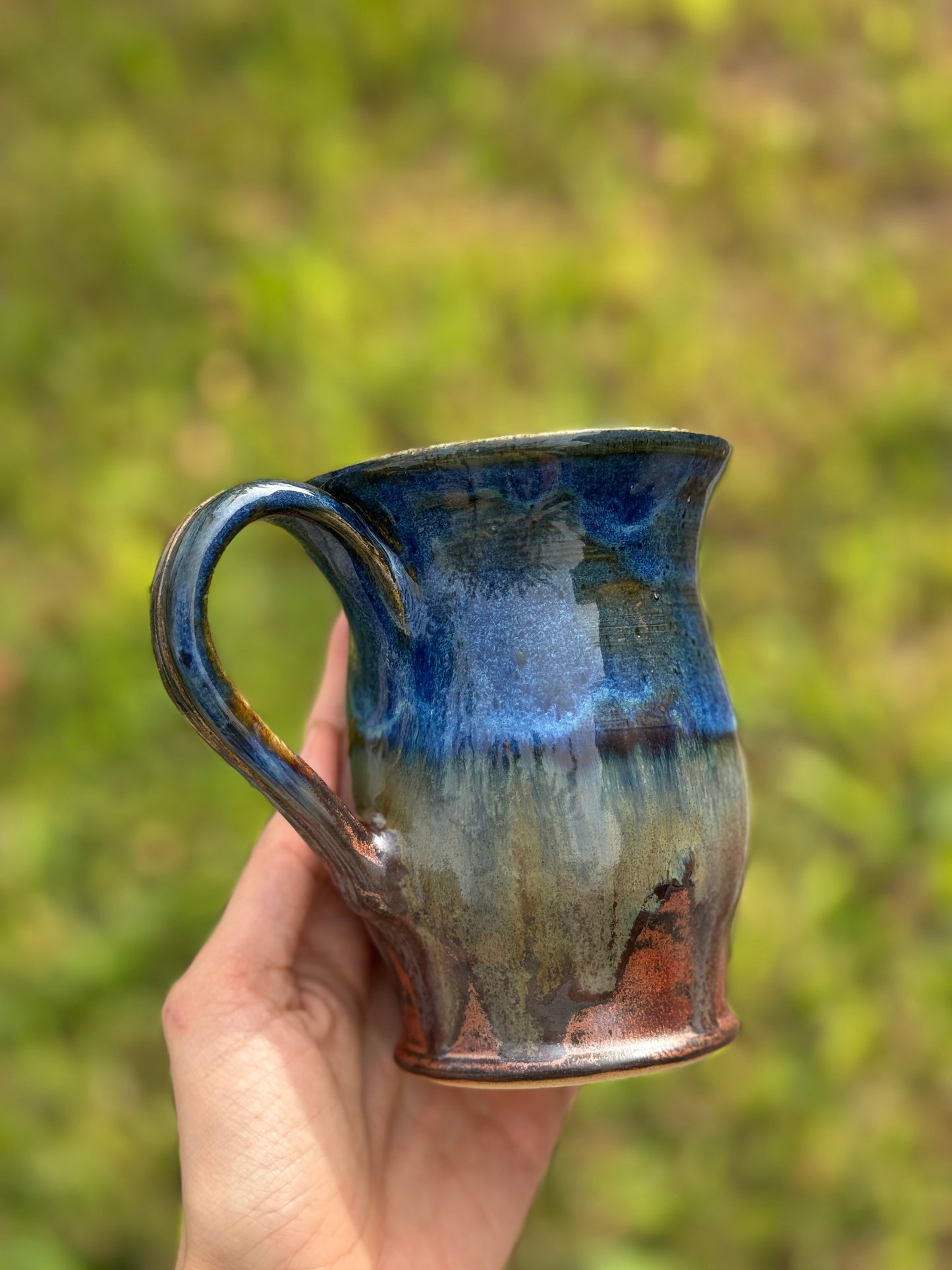 Deep Blue and Copper Mug