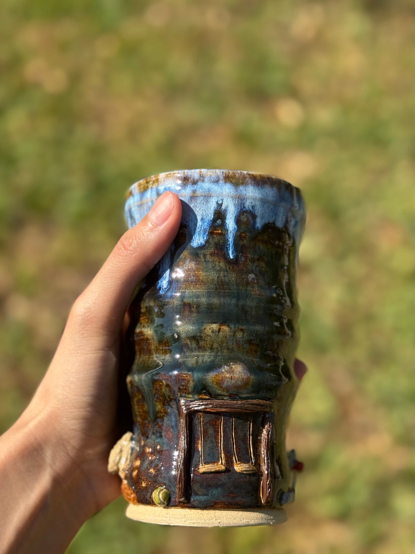 The dog by the apple tree