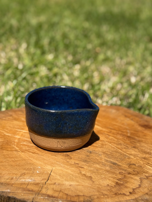 Blue Speckled Clay Matcha Bowl