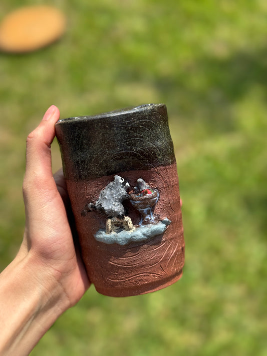 Animal Theme Travel Mug- Raccoon