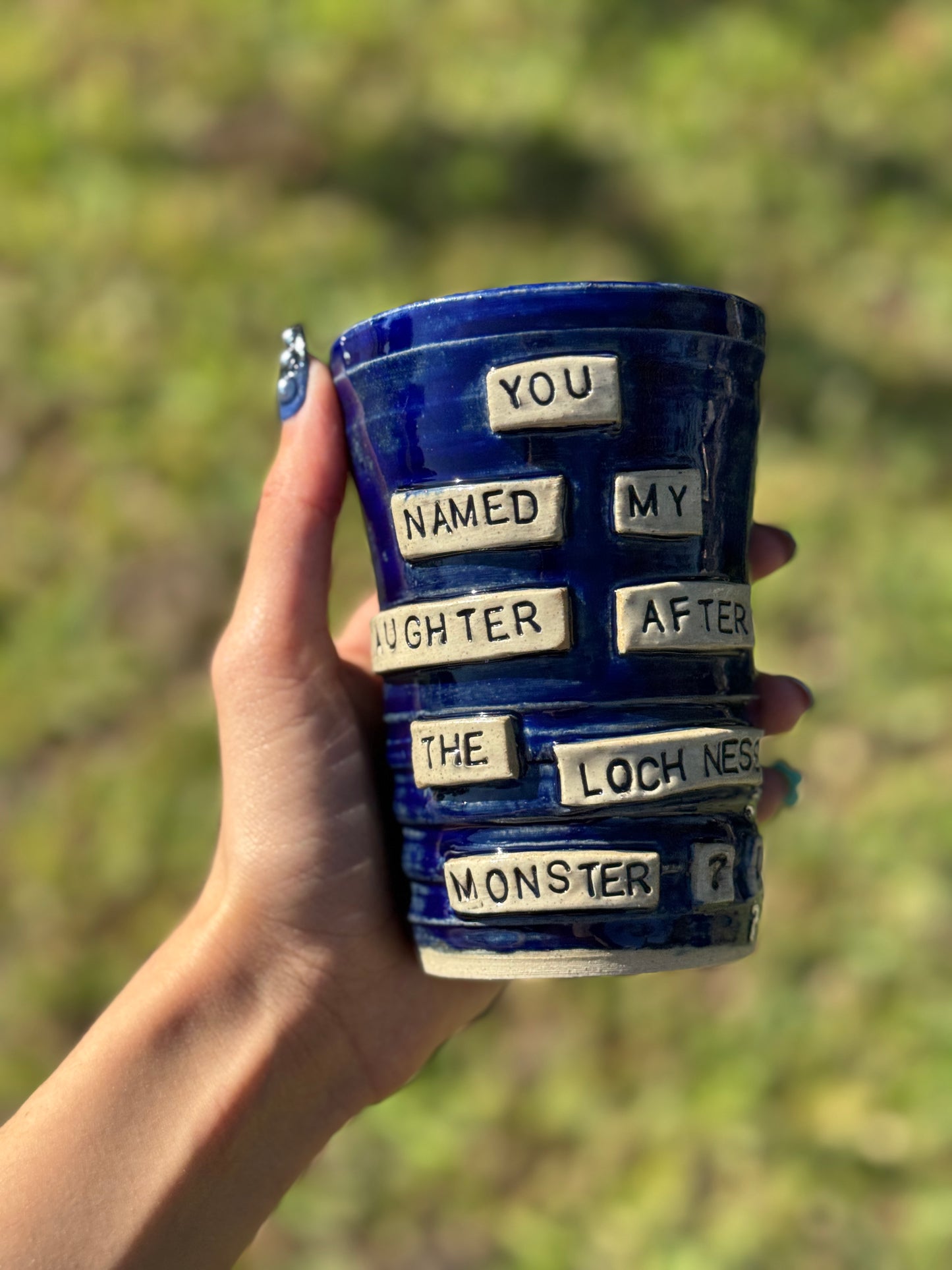You named my to go cup after the lochness monster?!