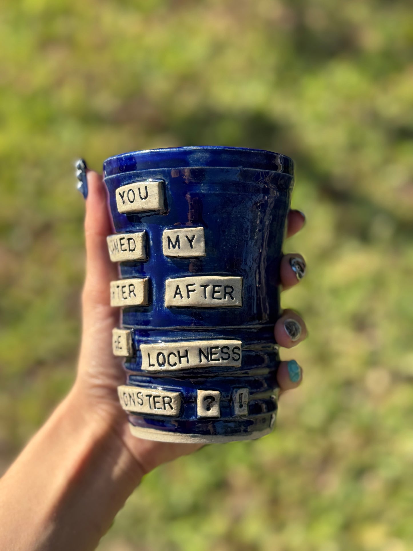 You named my to go cup after the lochness monster?!