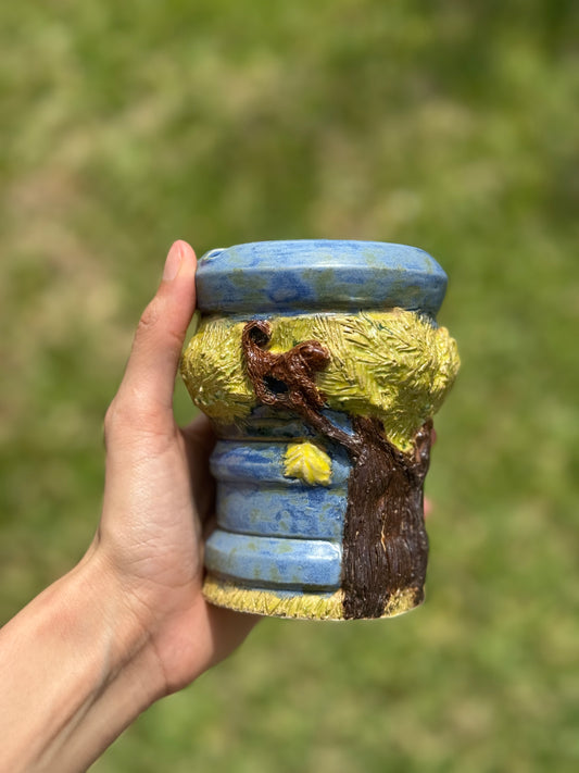 Animal Theme- Monkey Straw Travel Mug