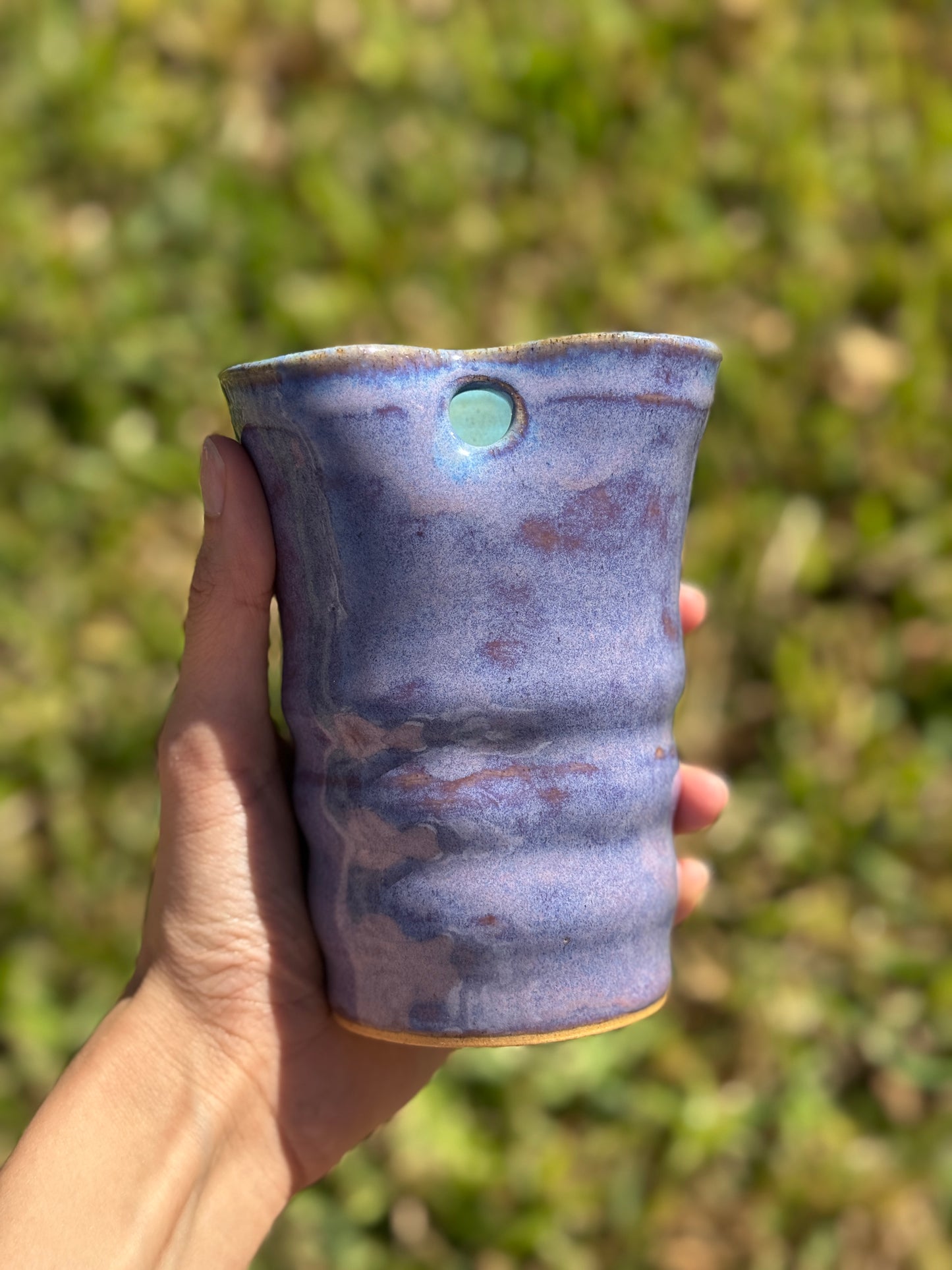 Amethyst straw mug