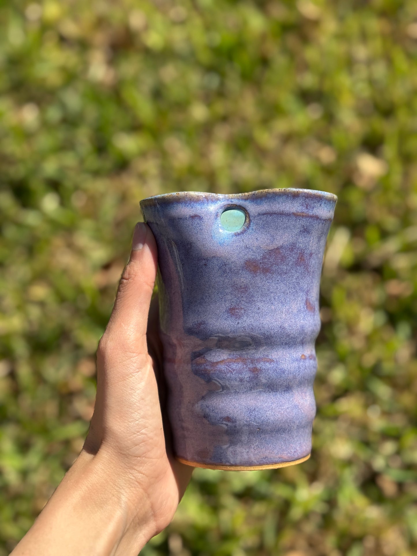 Amethyst straw mug